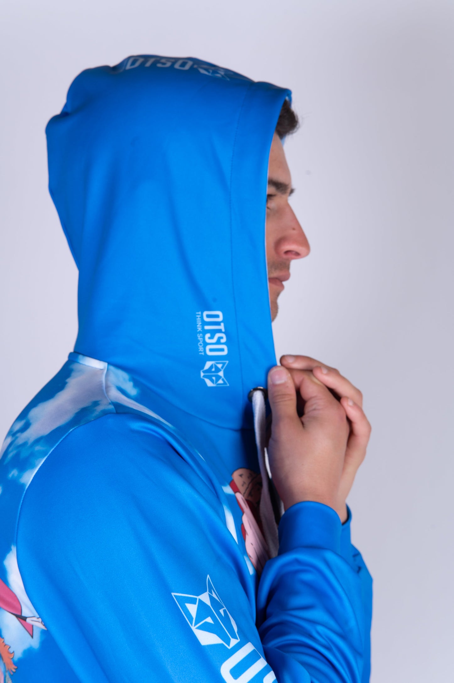 Hooded sweatshirt - One-piece Fishman Luffy and the crew blue