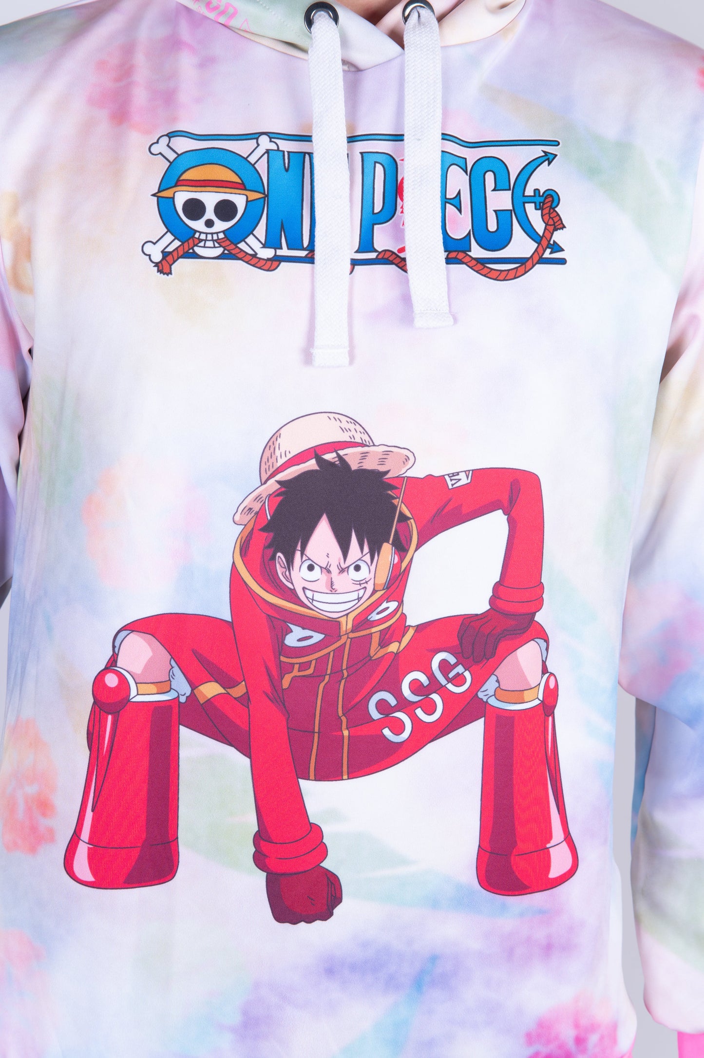 Felpa con cappuccio - One piece cappello di paglia Luffy e la ciurma rosa