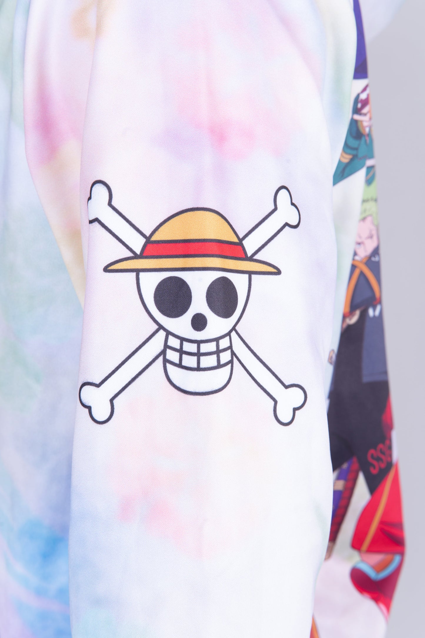 Felpa con cappuccio - One piece cappello di paglia Luffy e la ciurma rosa