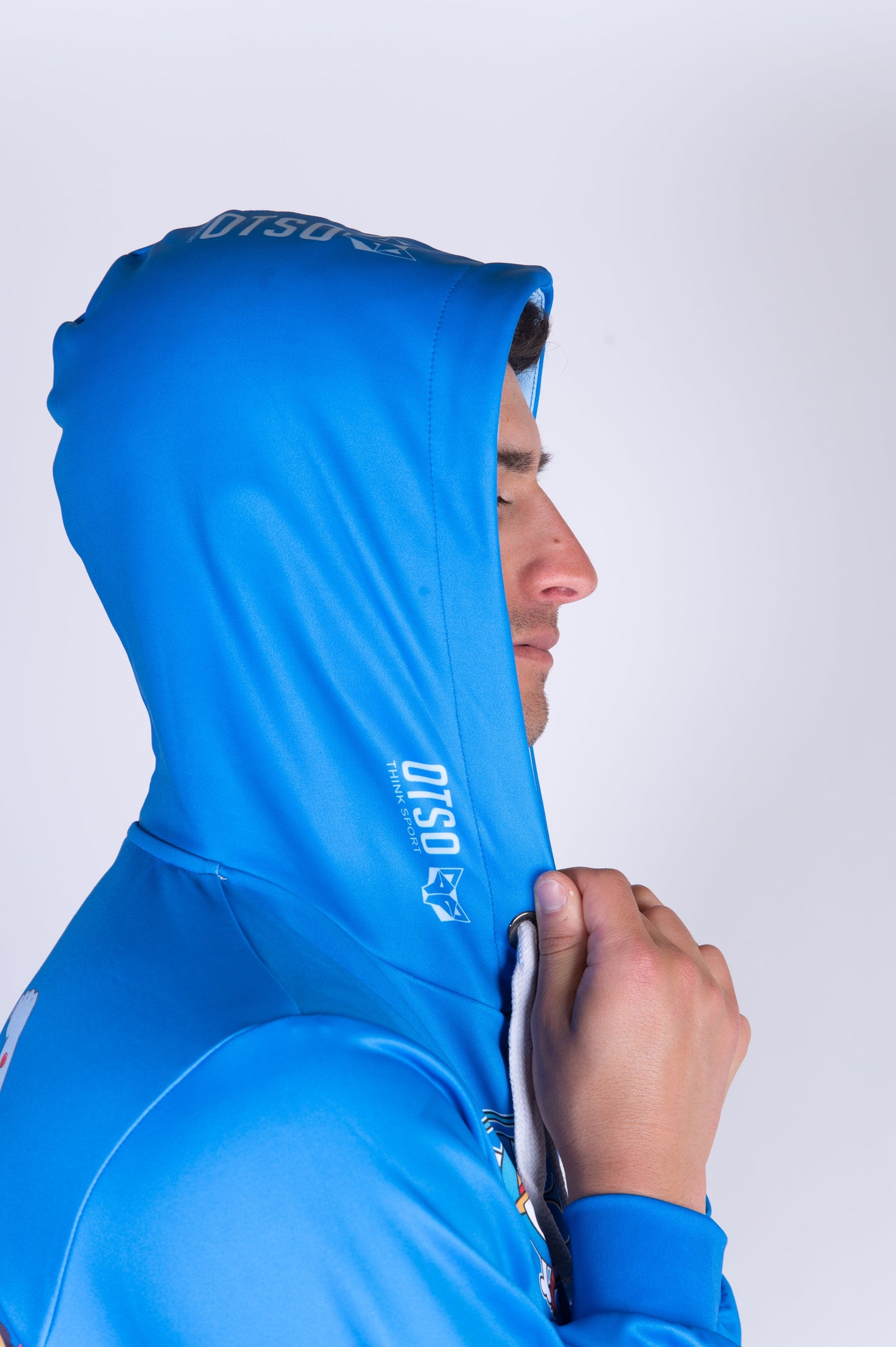 Sweatshirt mit Kapuze - Einteiler Eierkopf Luffy Strohhut Mannschaft Blau