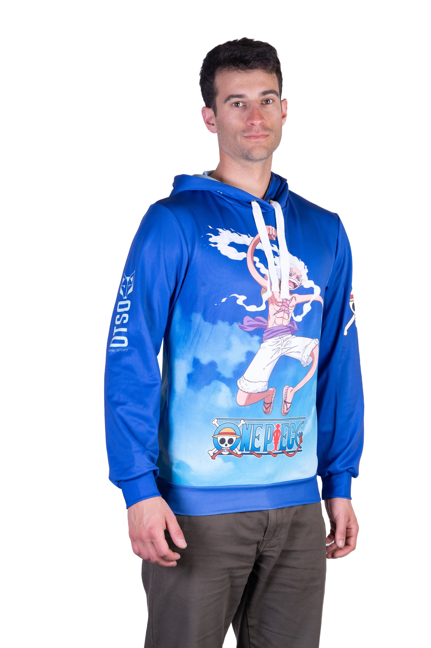 Kapuzenshirt - Einteiler Egghead Luffy und die Mannschaft Blau
