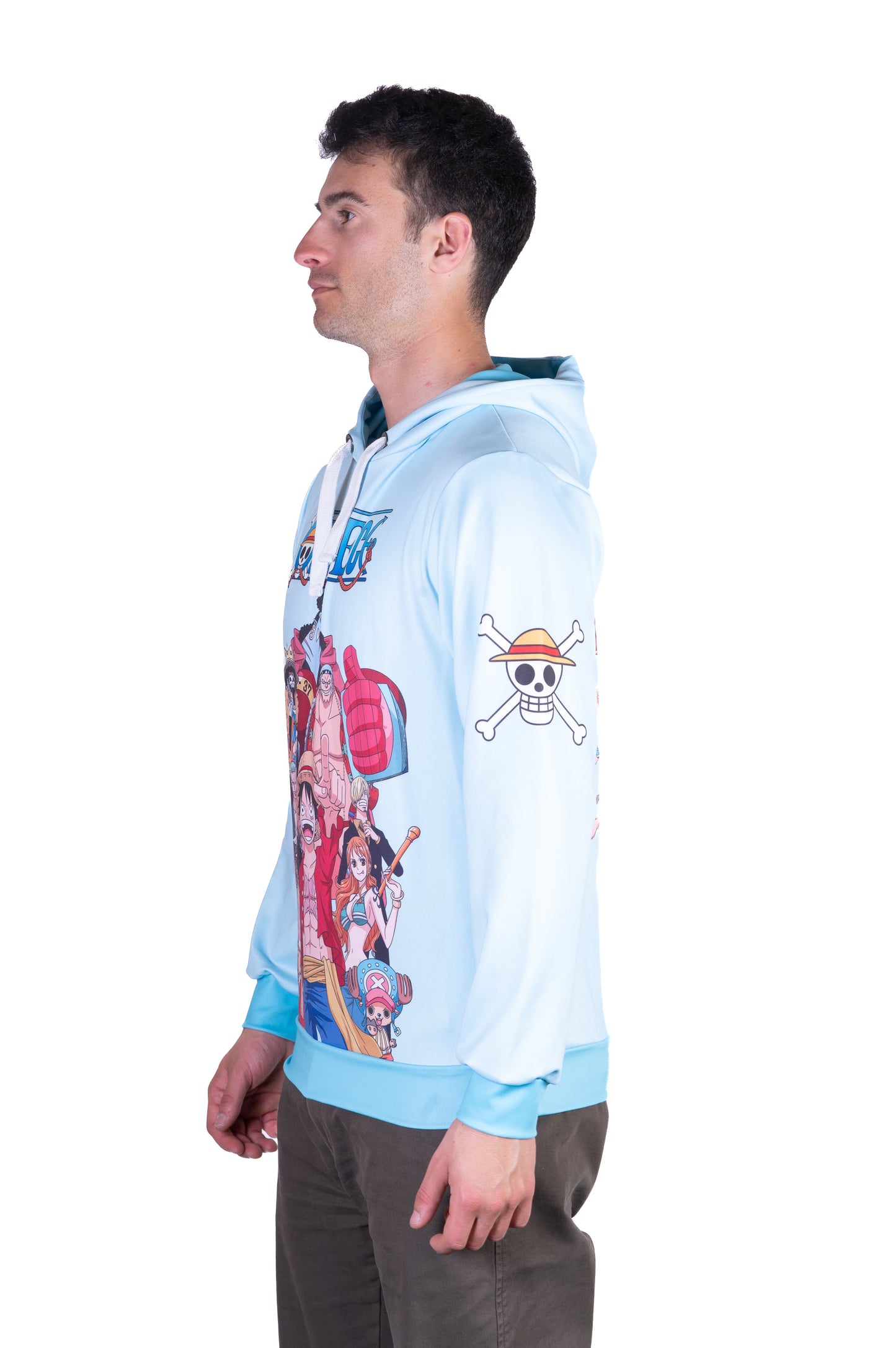 Hooded sweatshirt - One-piece fisherman's straw hat crew turquoise