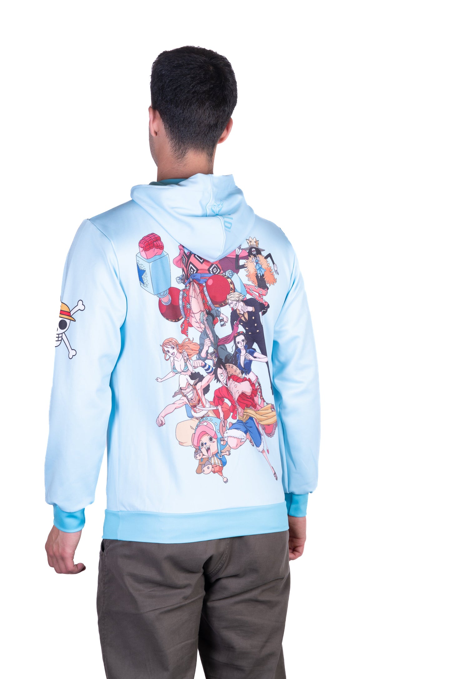 Hooded sweatshirt - One-piece fisherman's straw hat crew turquoise