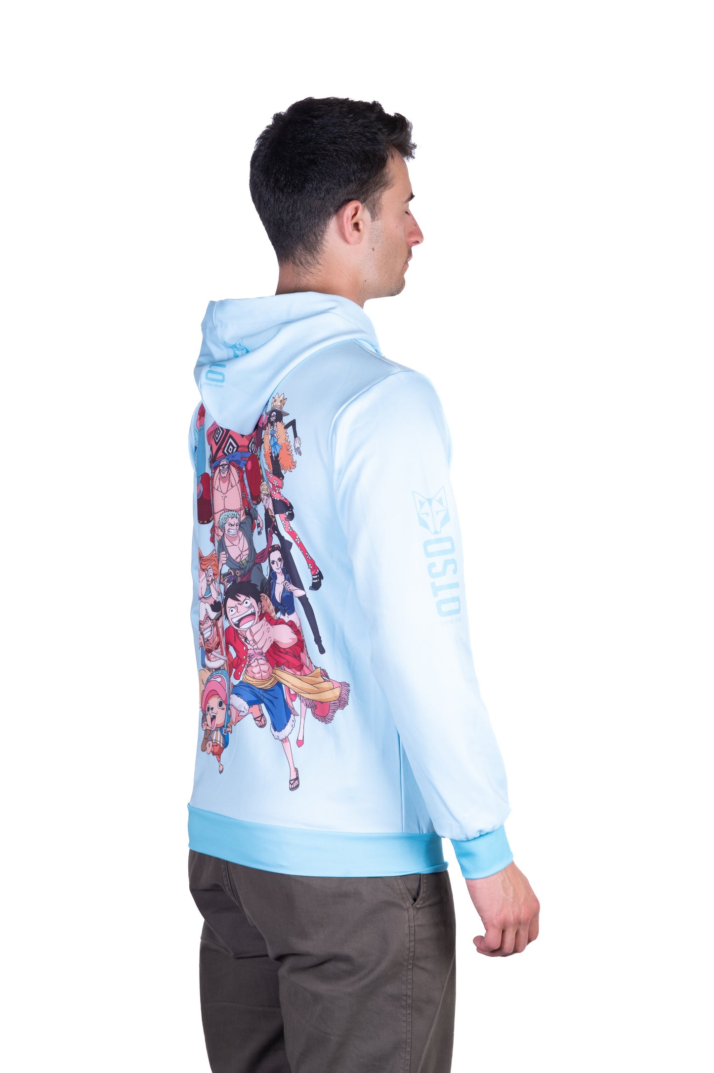 Hooded sweatshirt - One-piece fisherman's straw hat crew turquoise