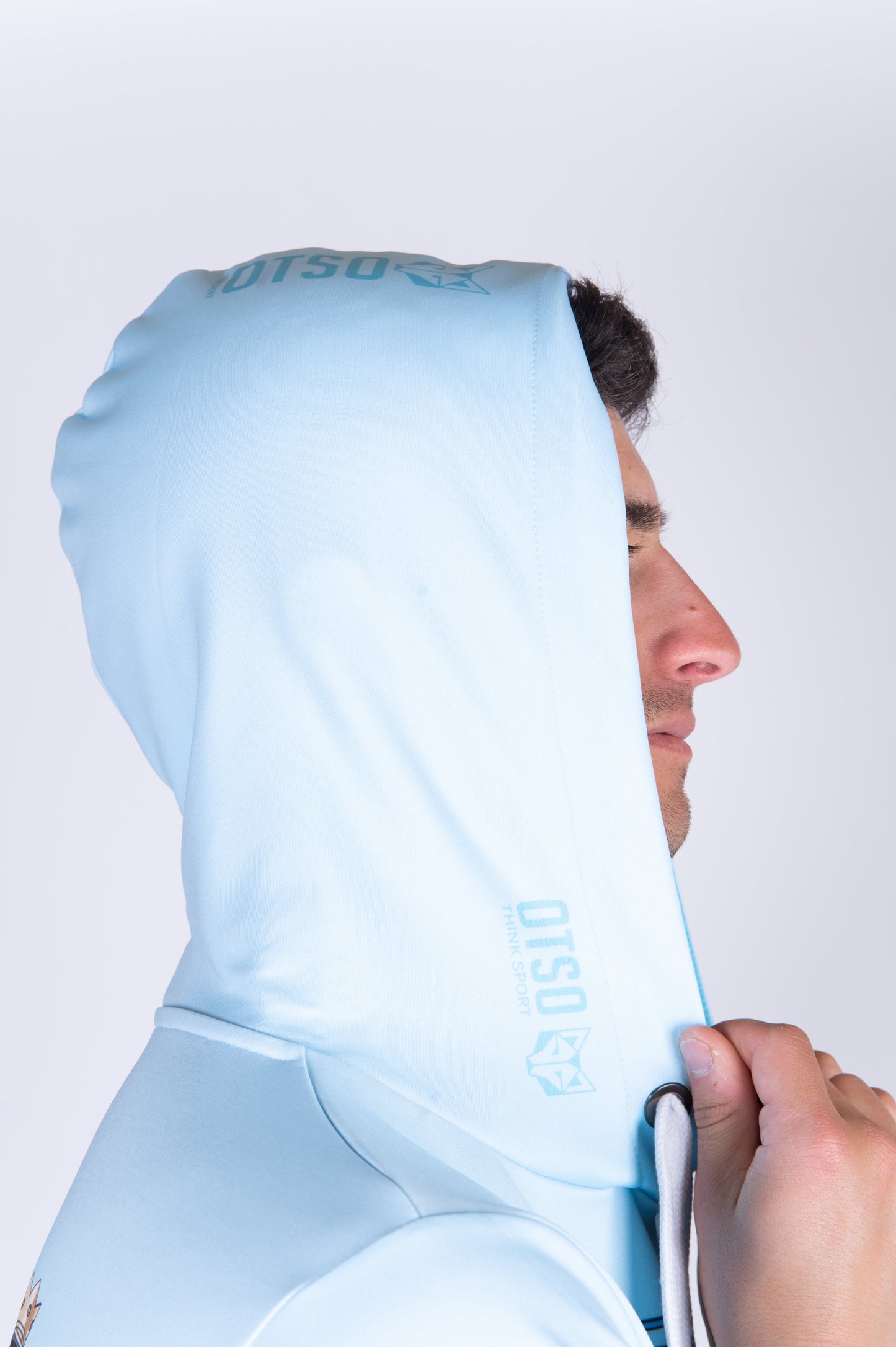 Hooded sweatshirt - One-piece fisherman's straw hat crew turquoise