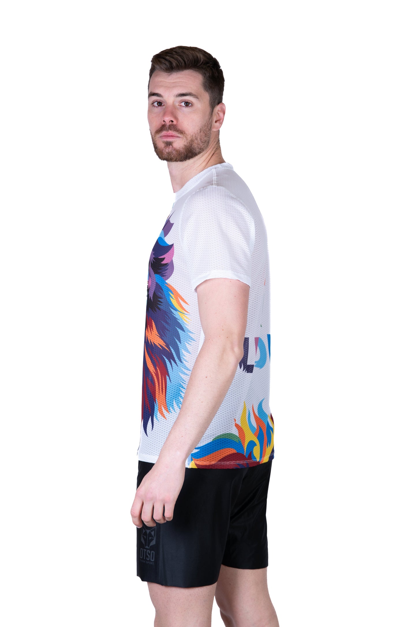 Herren-T-Shirt mit kurzen Ärmeln – Sei ein Löwe