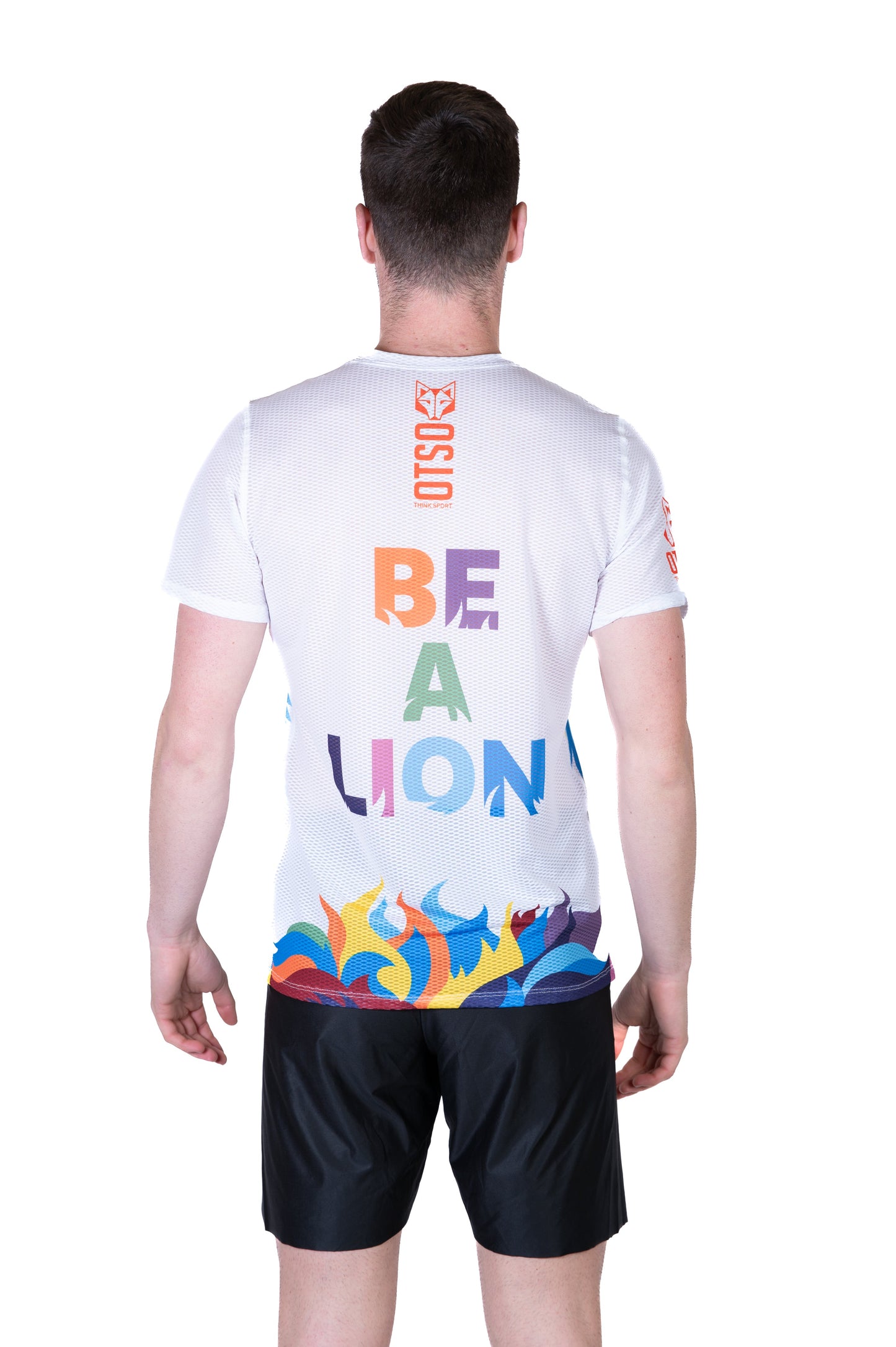 Herren-T-Shirt mit kurzen Ärmeln – Sei ein Löwe