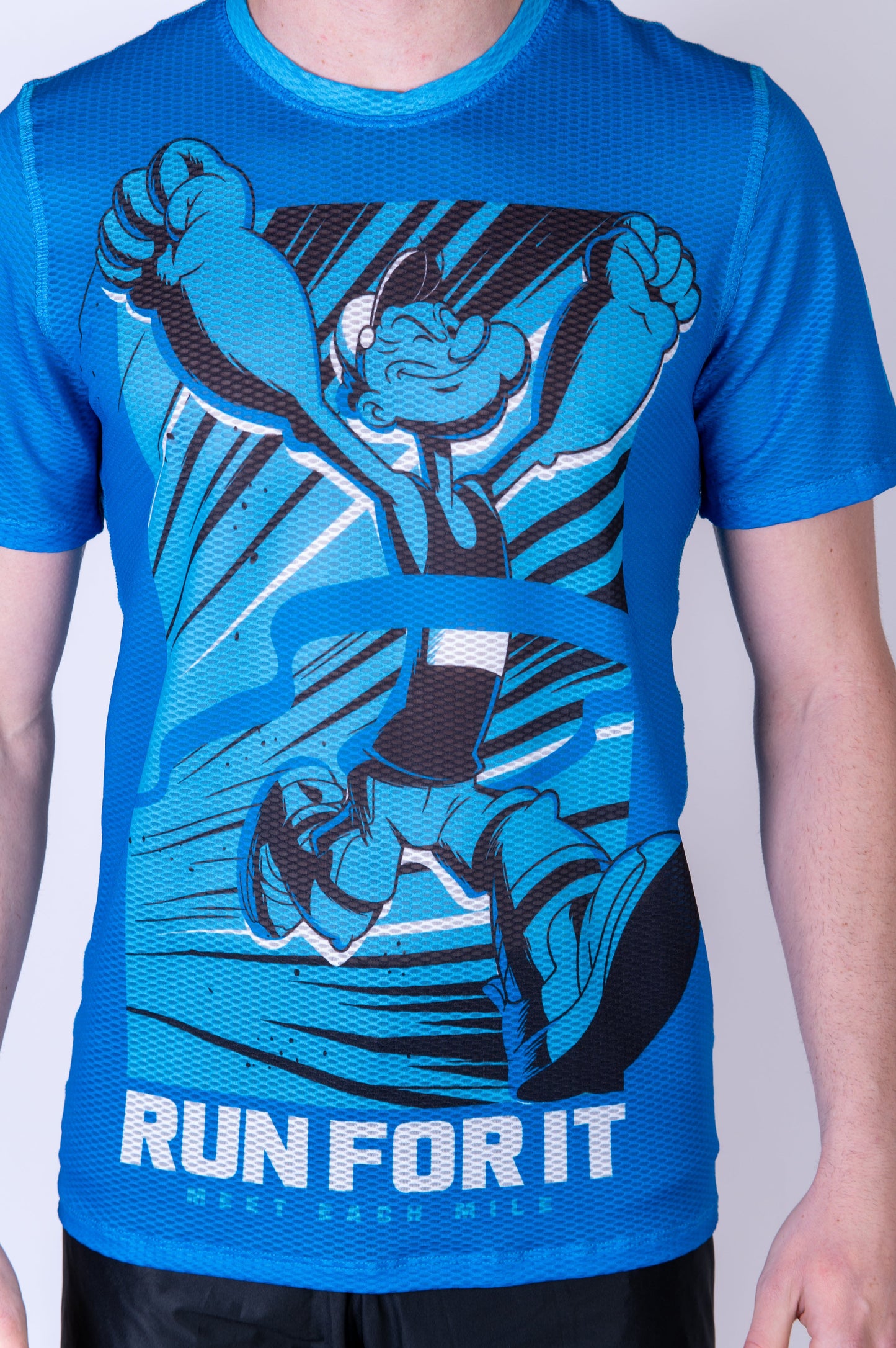 Herren-T-Shirt mit kurzen Ärmeln – Popeye Lauf dafür