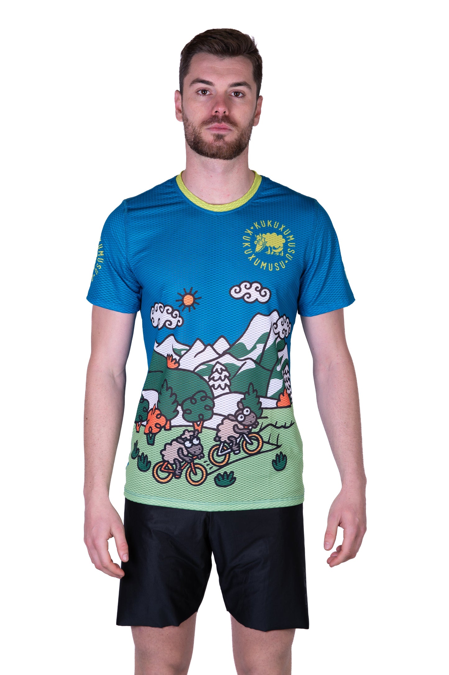 Herren-T-Shirt mit kurzen Ärmeln - Kukuxumusu Fahrrad