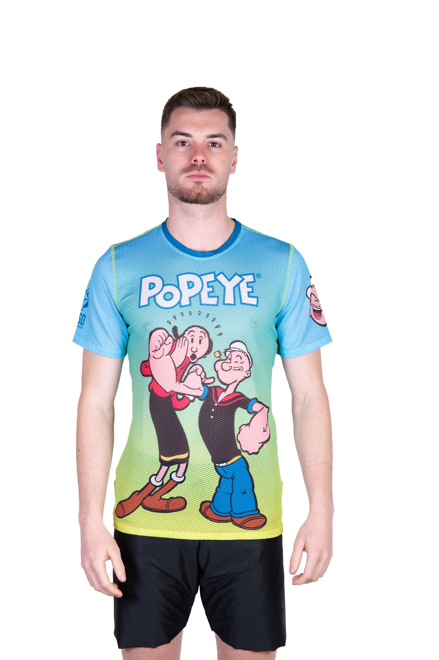 Herren-T-Shirt mit kurzen Ärmeln – Popeye & Olive