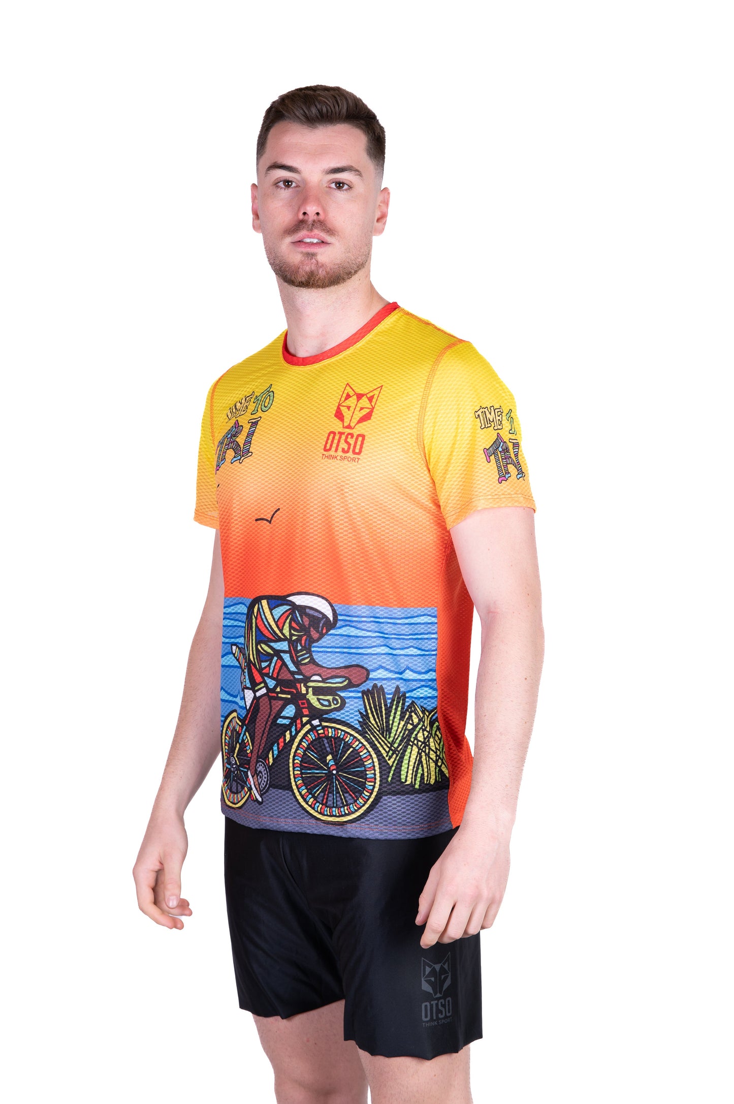 Men's short-sleeve shirt - Time to Tri Bike