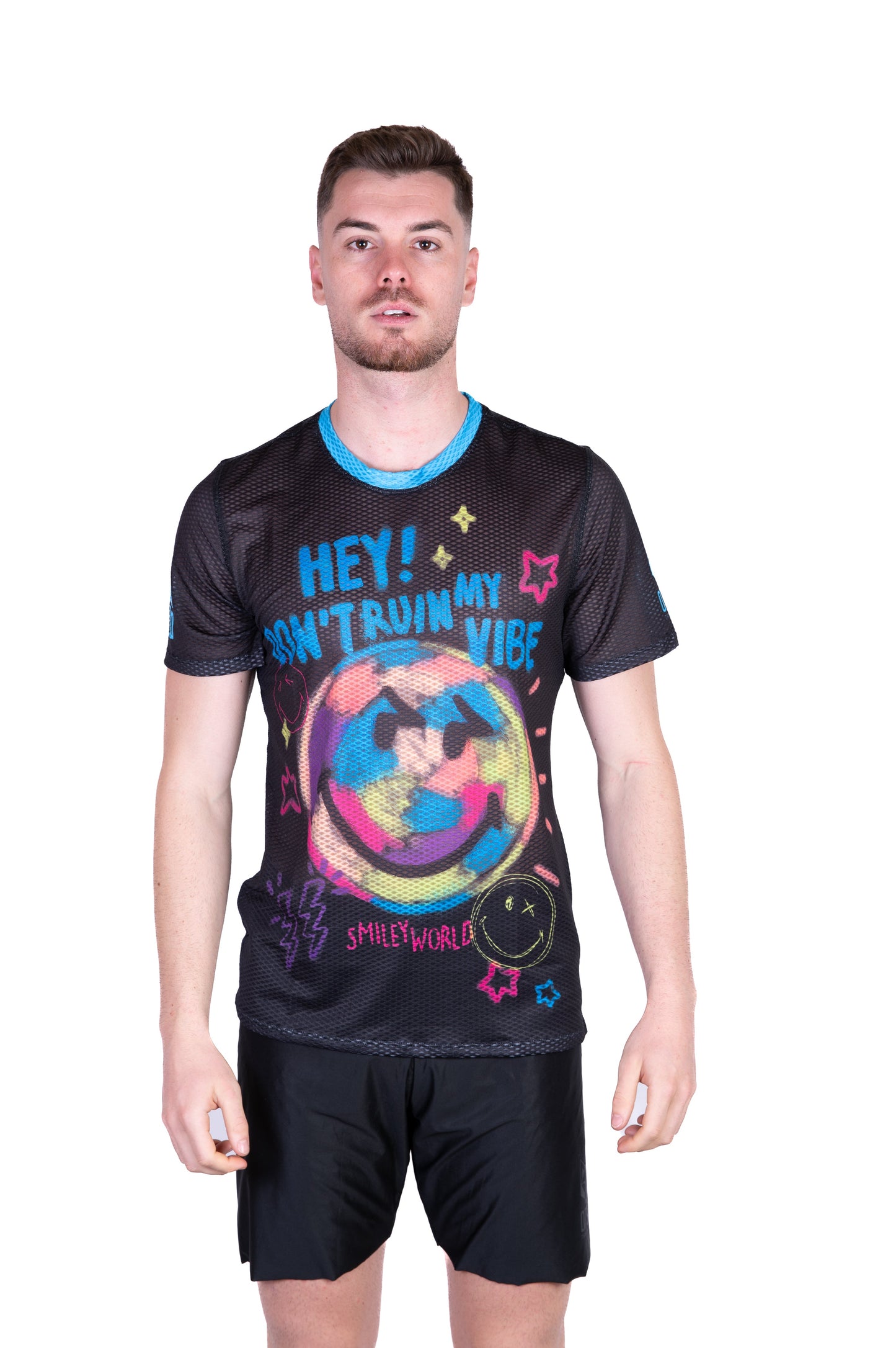 Herren-T-Shirt mit kurzen Ärmeln – Smiley-Fest