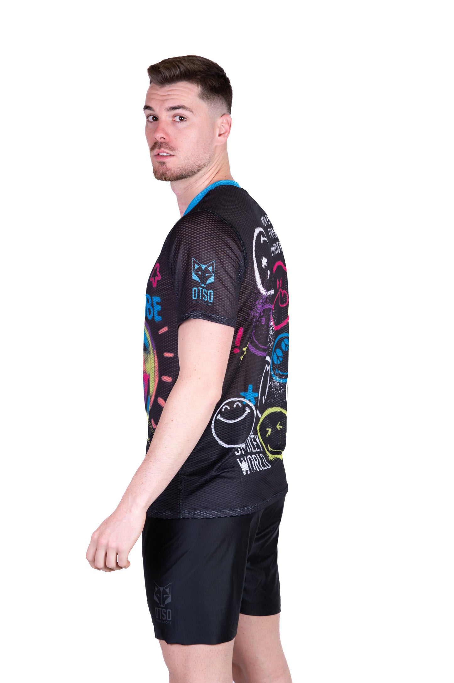 Herren-T-Shirt mit kurzen Ärmeln – Smiley-Fest