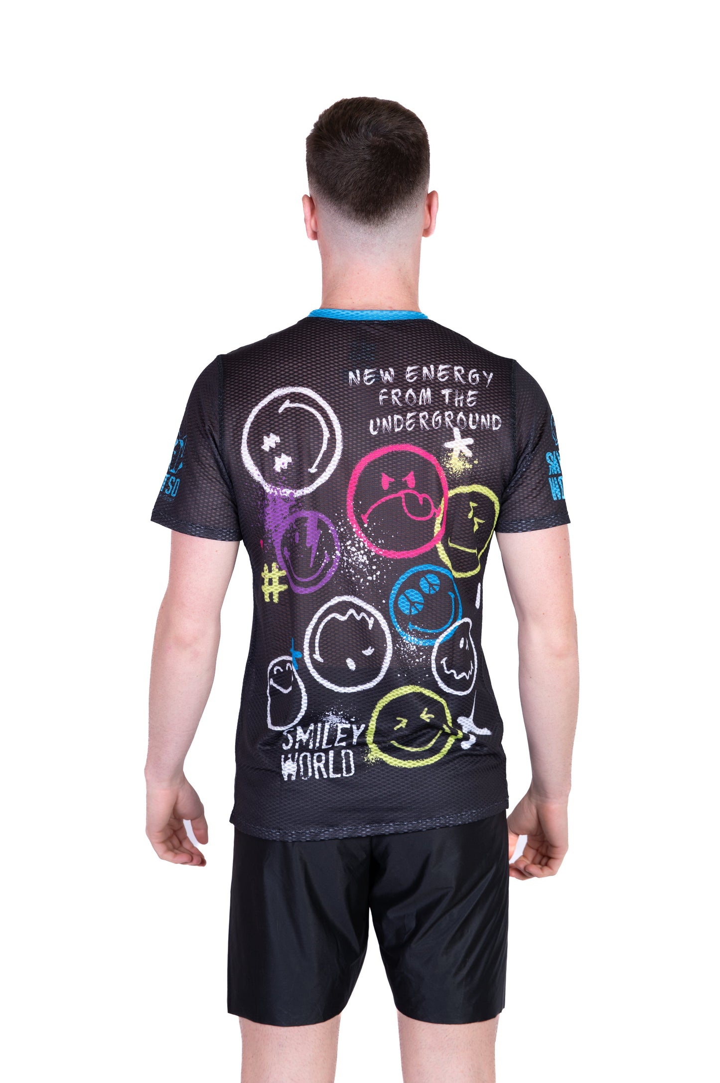 Herren-T-Shirt mit kurzen Ärmeln – Smiley-Fest