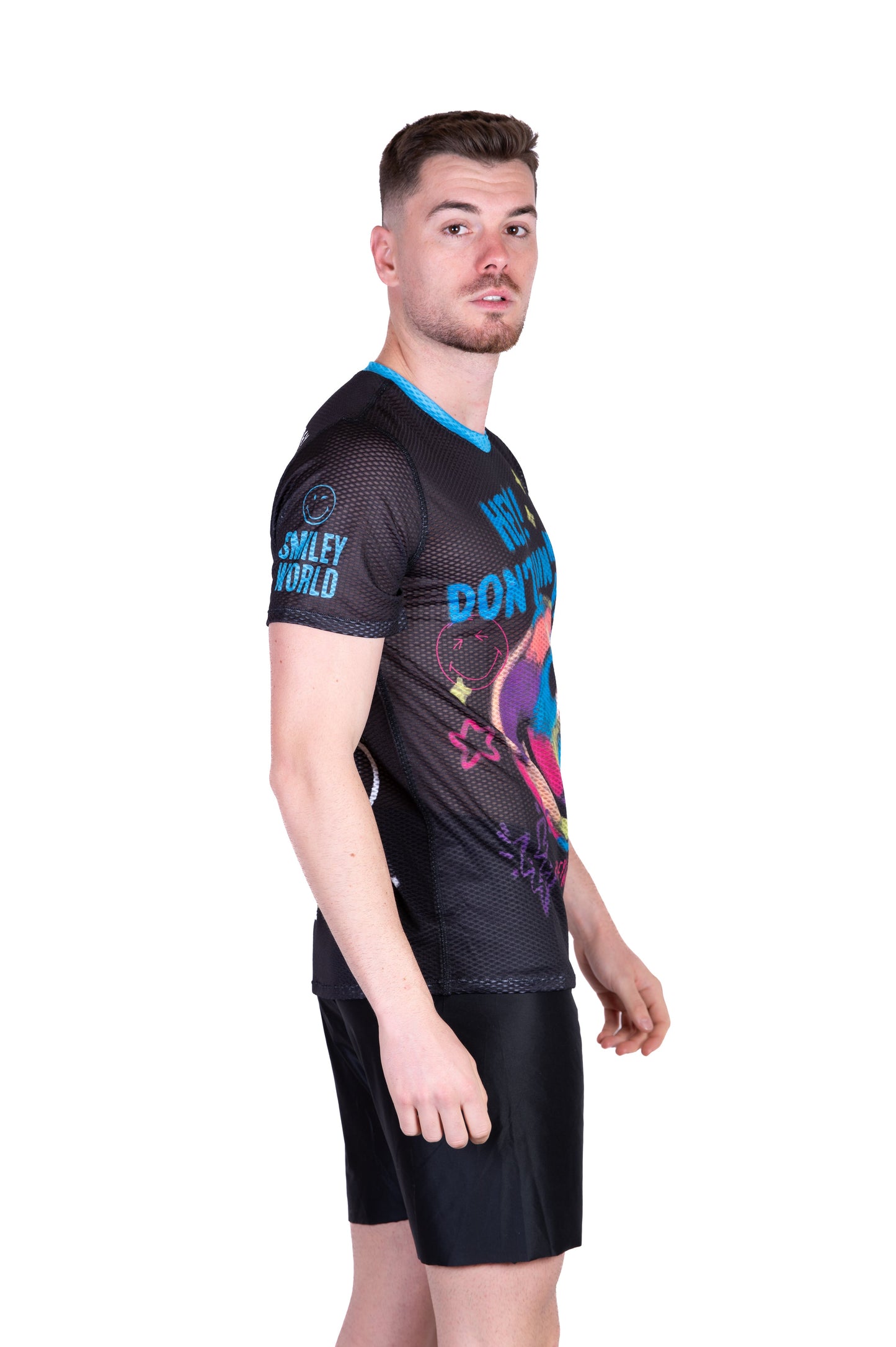 Herren-T-Shirt mit kurzen Ärmeln – Smiley-Fest