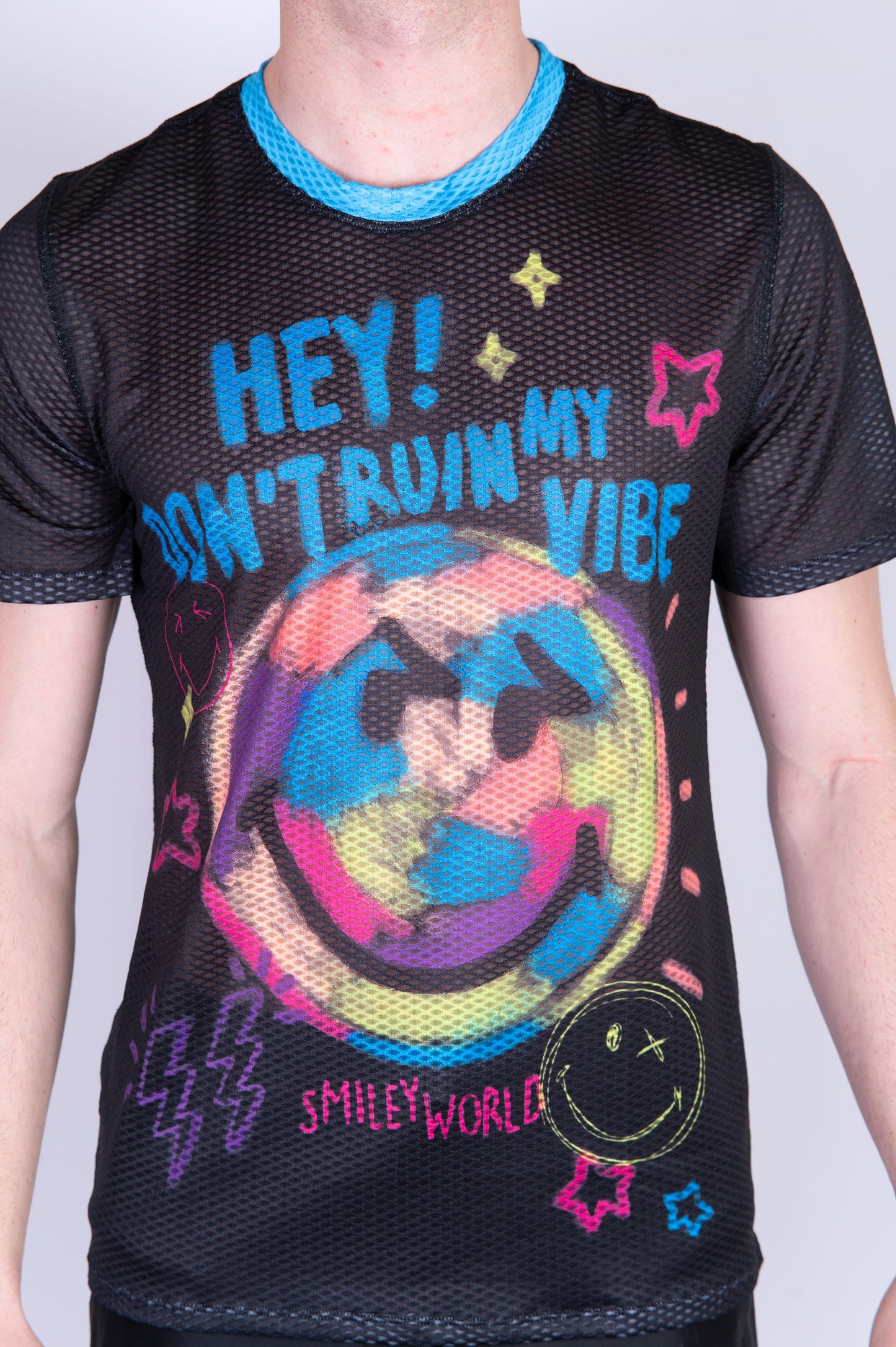 Herren-T-Shirt mit kurzen Ärmeln – Smiley-Fest