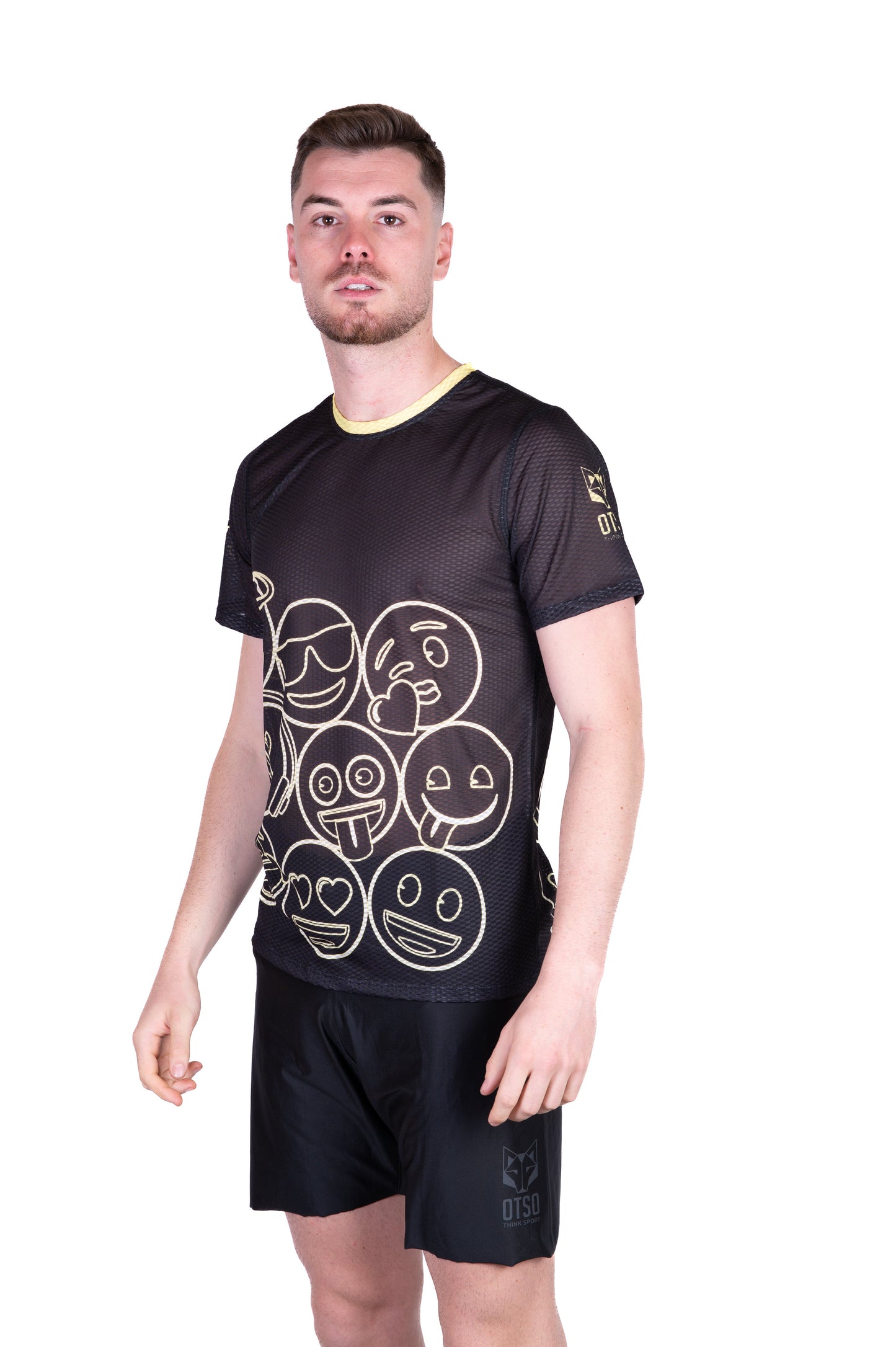 Men's Shirt - Neon Face Symbols