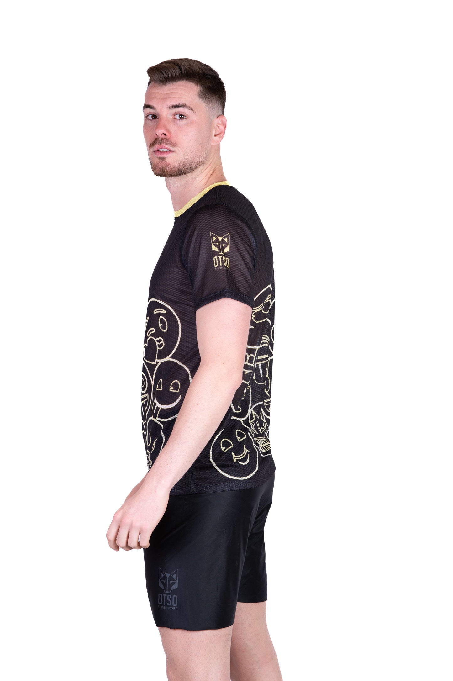 Men's Shirt - Neon Face Symbols