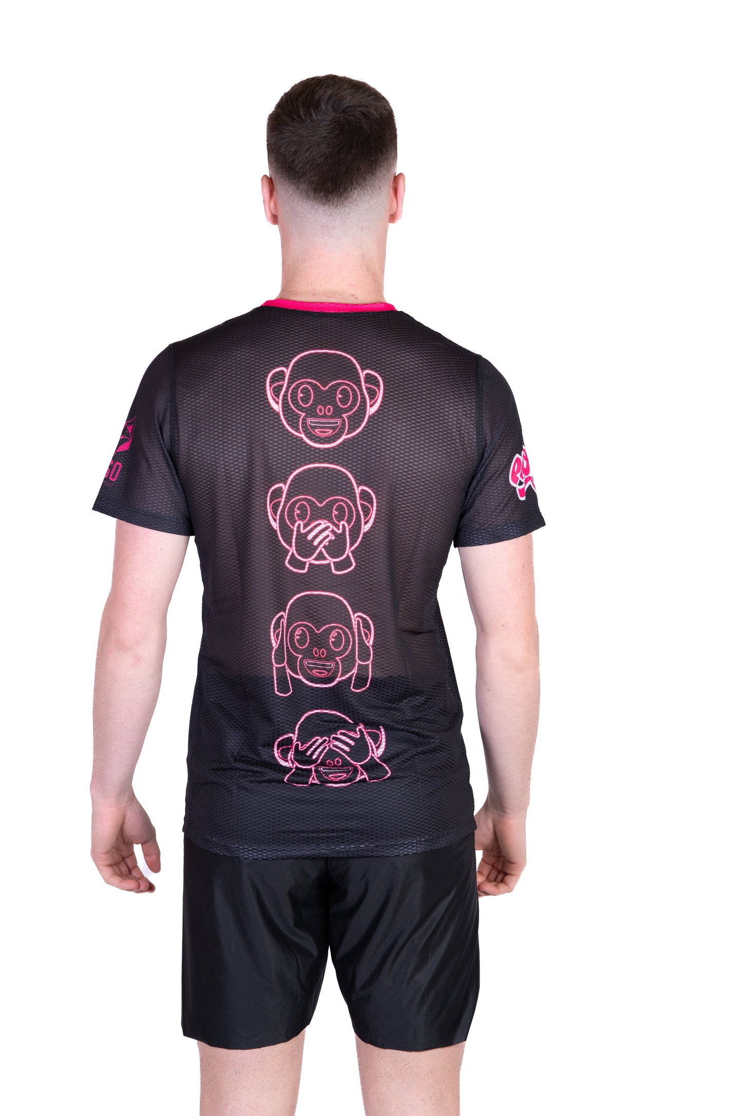 Maglietta uomo maniche corte - Scimmia Emoji Neon
