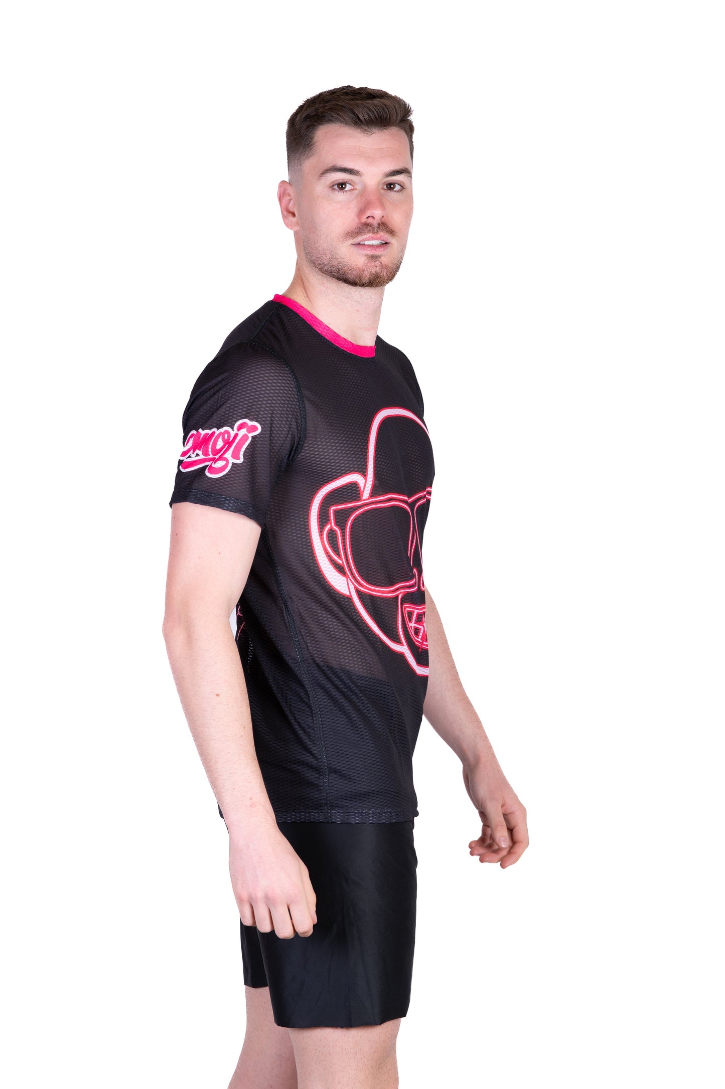 Maglietta uomo maniche corte - Scimmia Emoji Neon