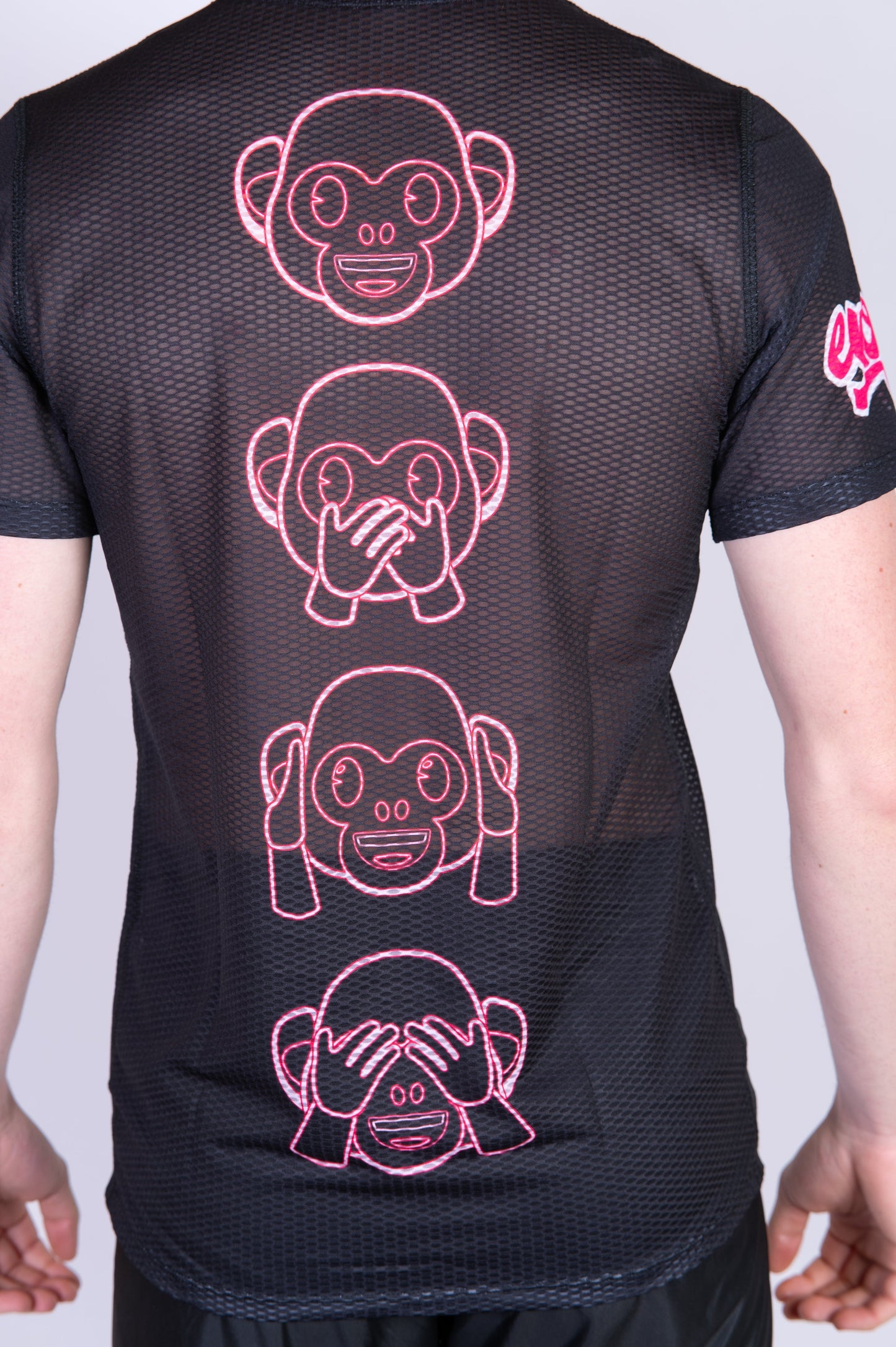Maglietta uomo maniche corte - Scimmia Emoji Neon