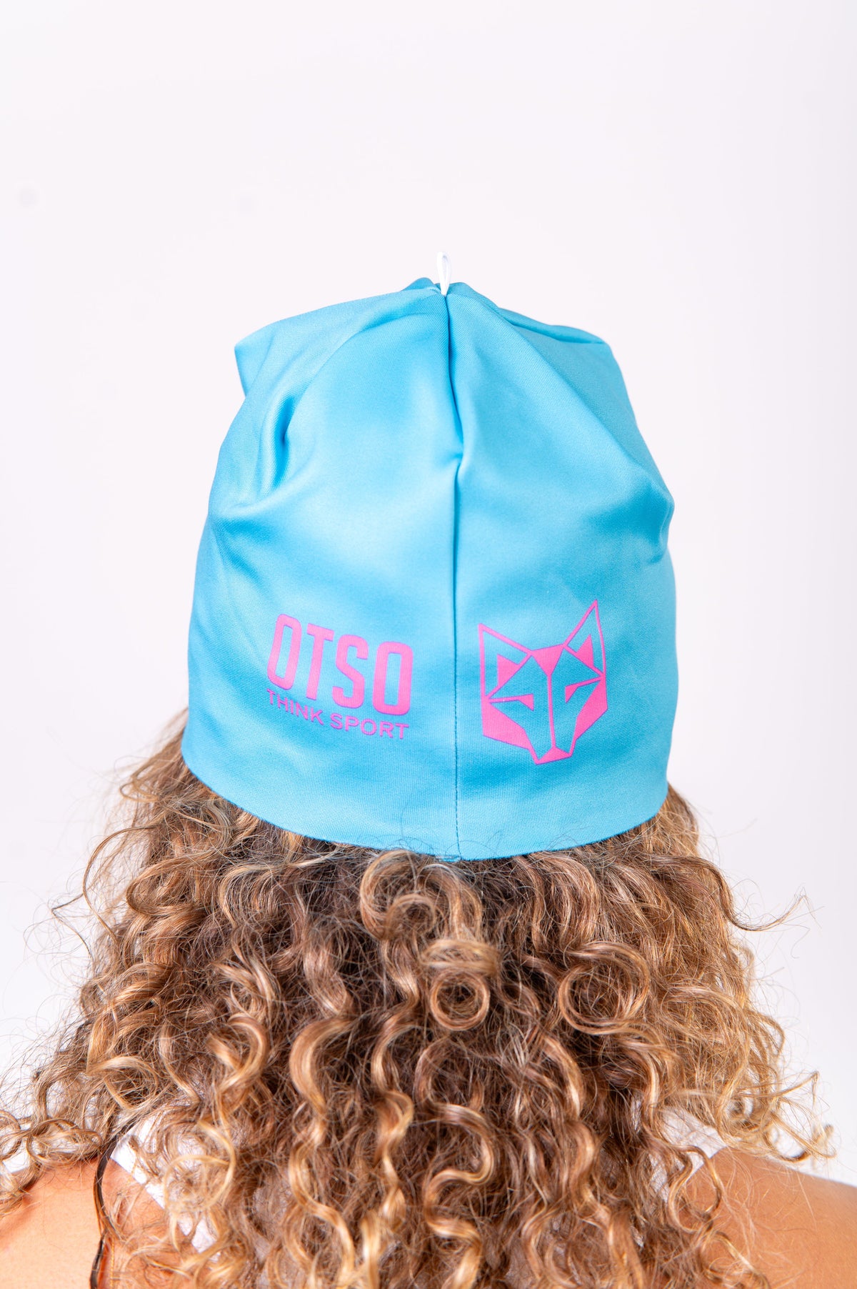 Bonnet - Light Blue & Fluo Pink