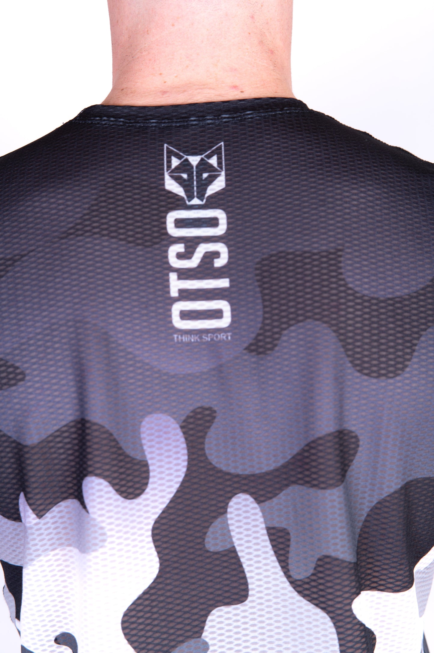 Men's short-sleeve shirt - Grey camouflage