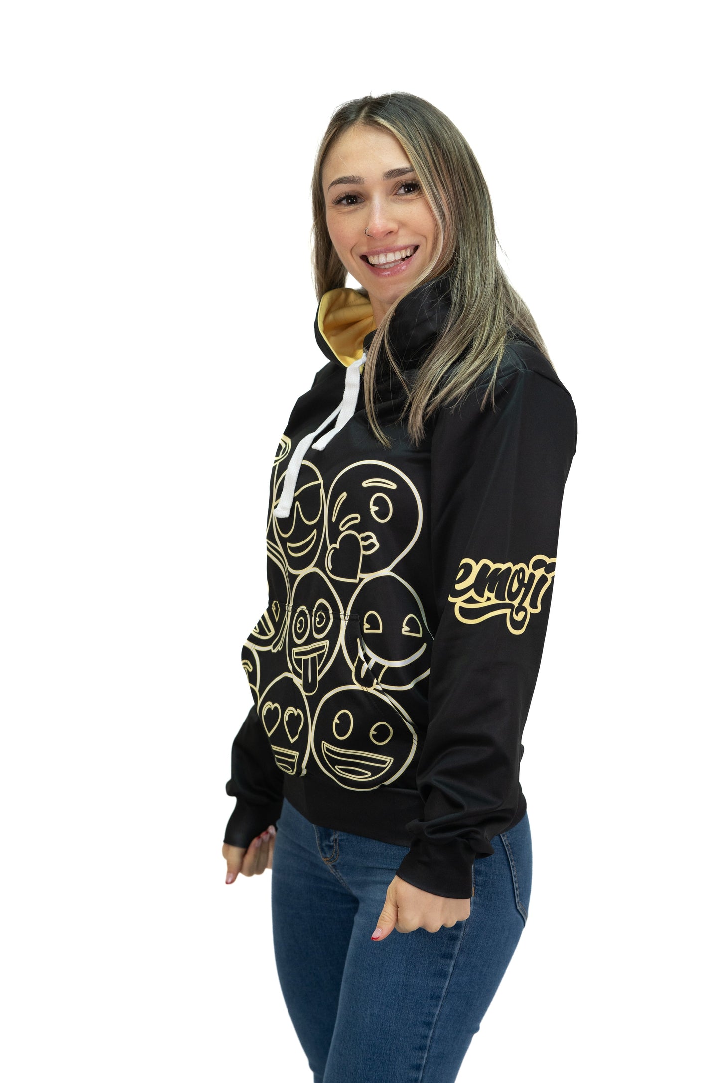 Sweat à capuche - Emoji Neon Faces