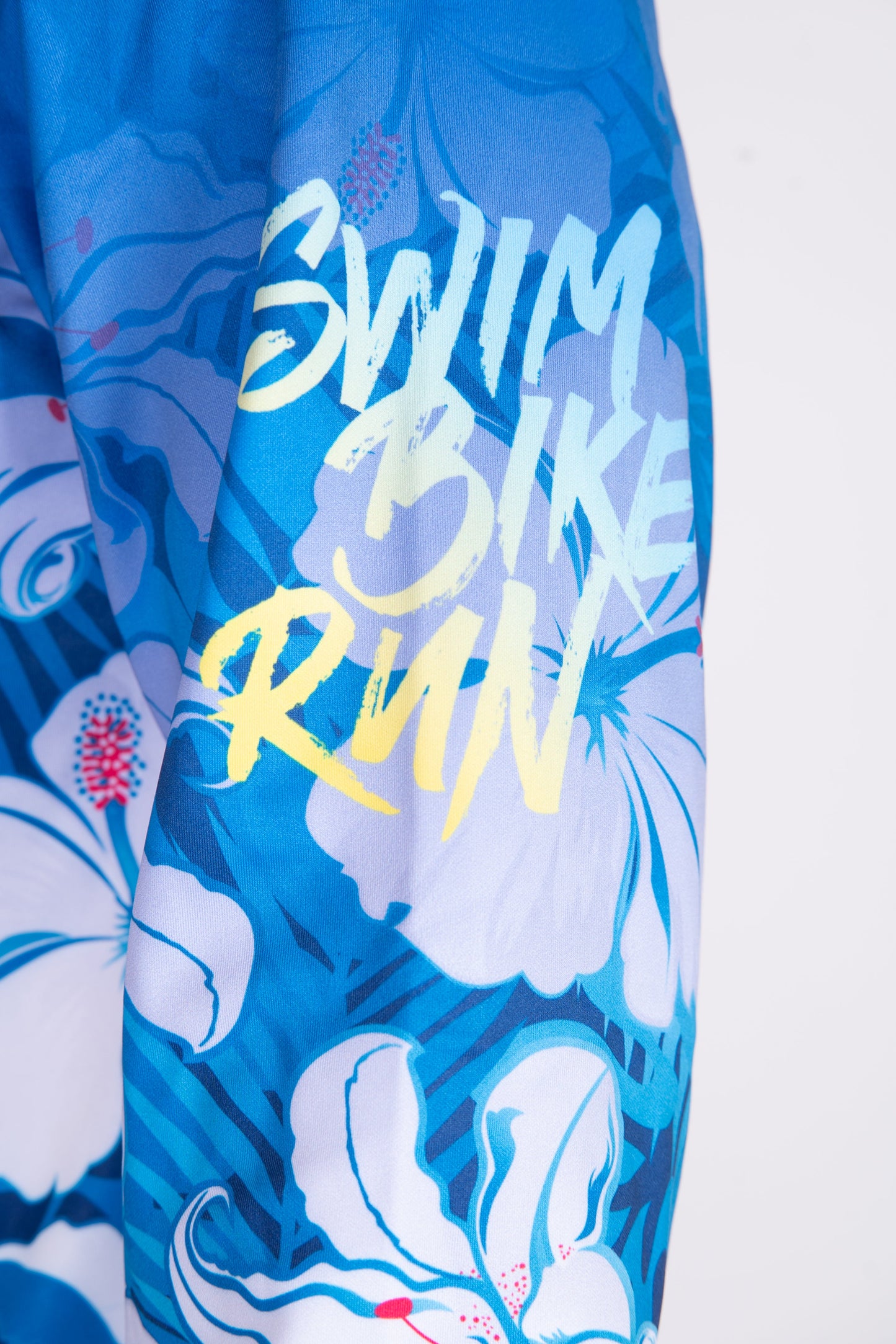 Hooded sweatshirt - Swim Bike Run Flower