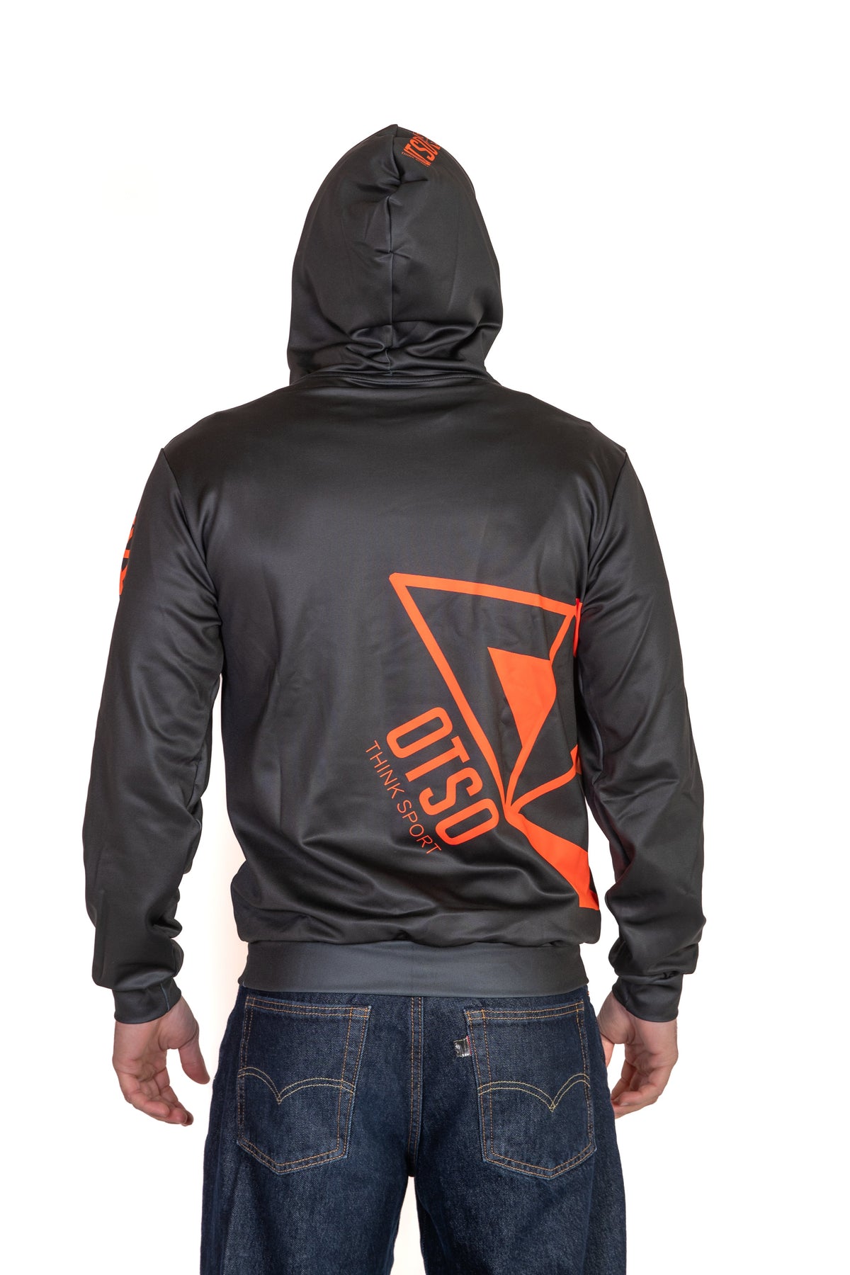 Hooded Sweatshirt - Black & Bright Orange Otso