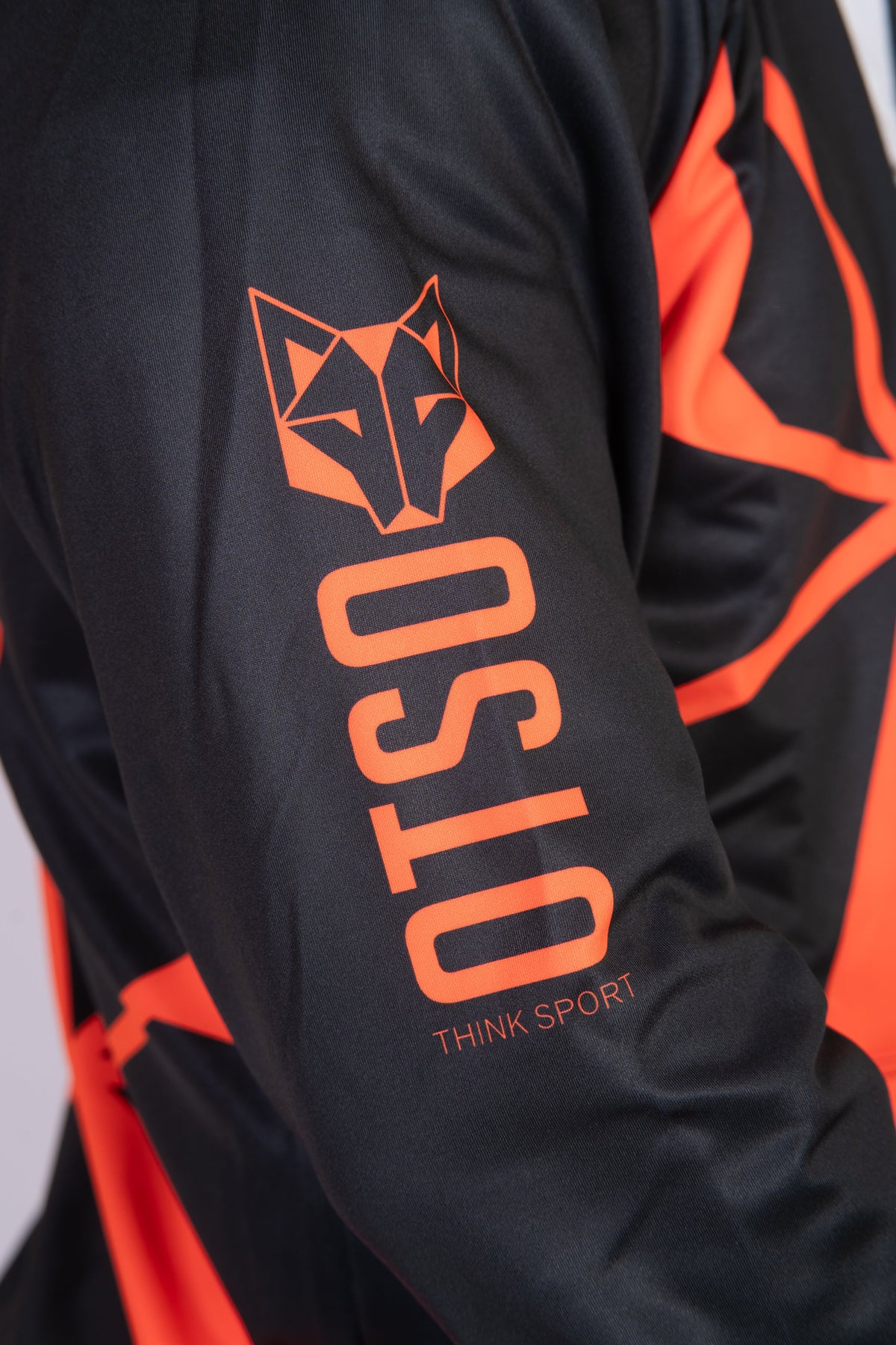 Hooded Sweatshirt - Black & Bright Orange Otso