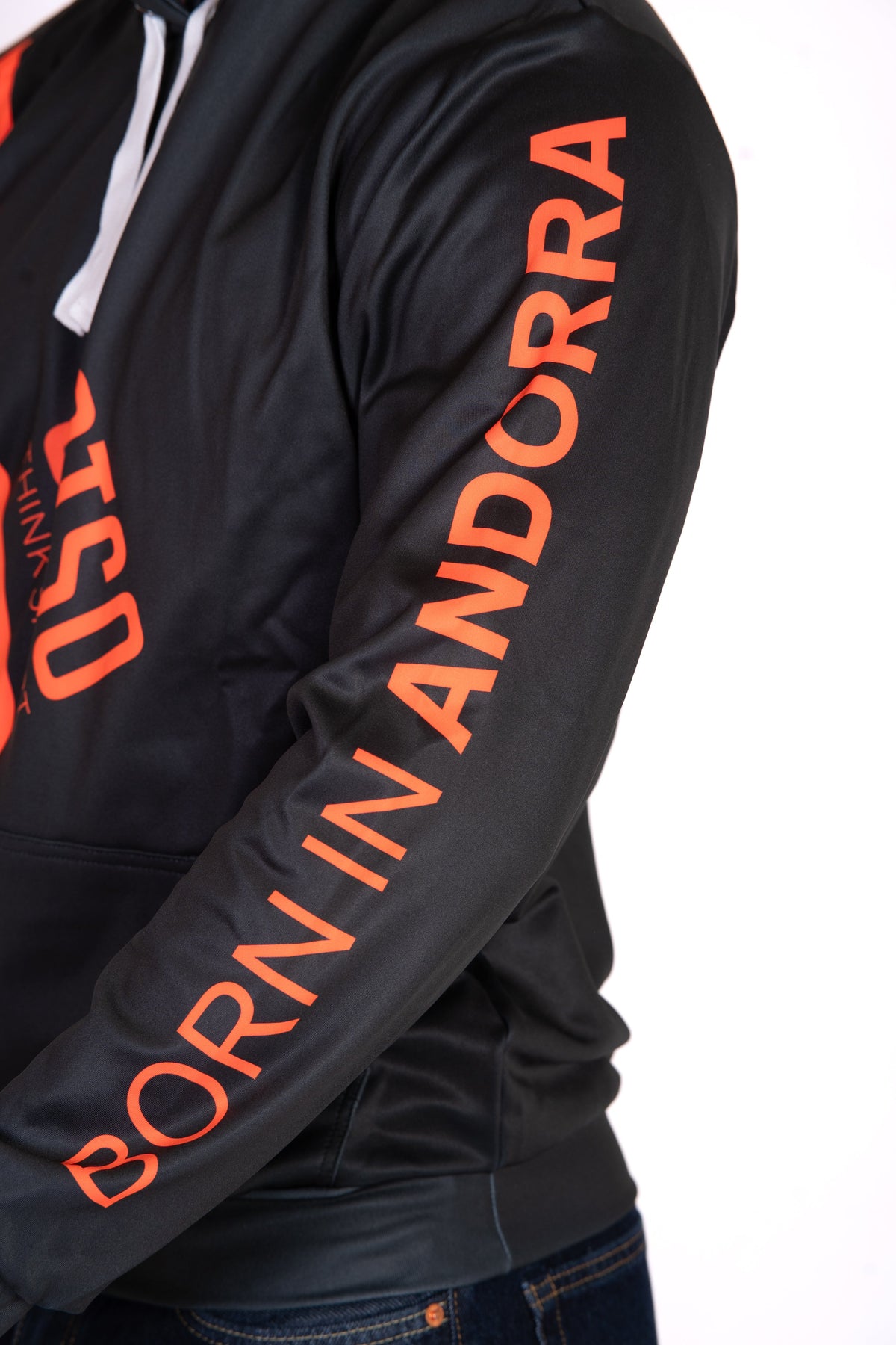 Hooded Sweatshirt - Black & Bright Orange Otso