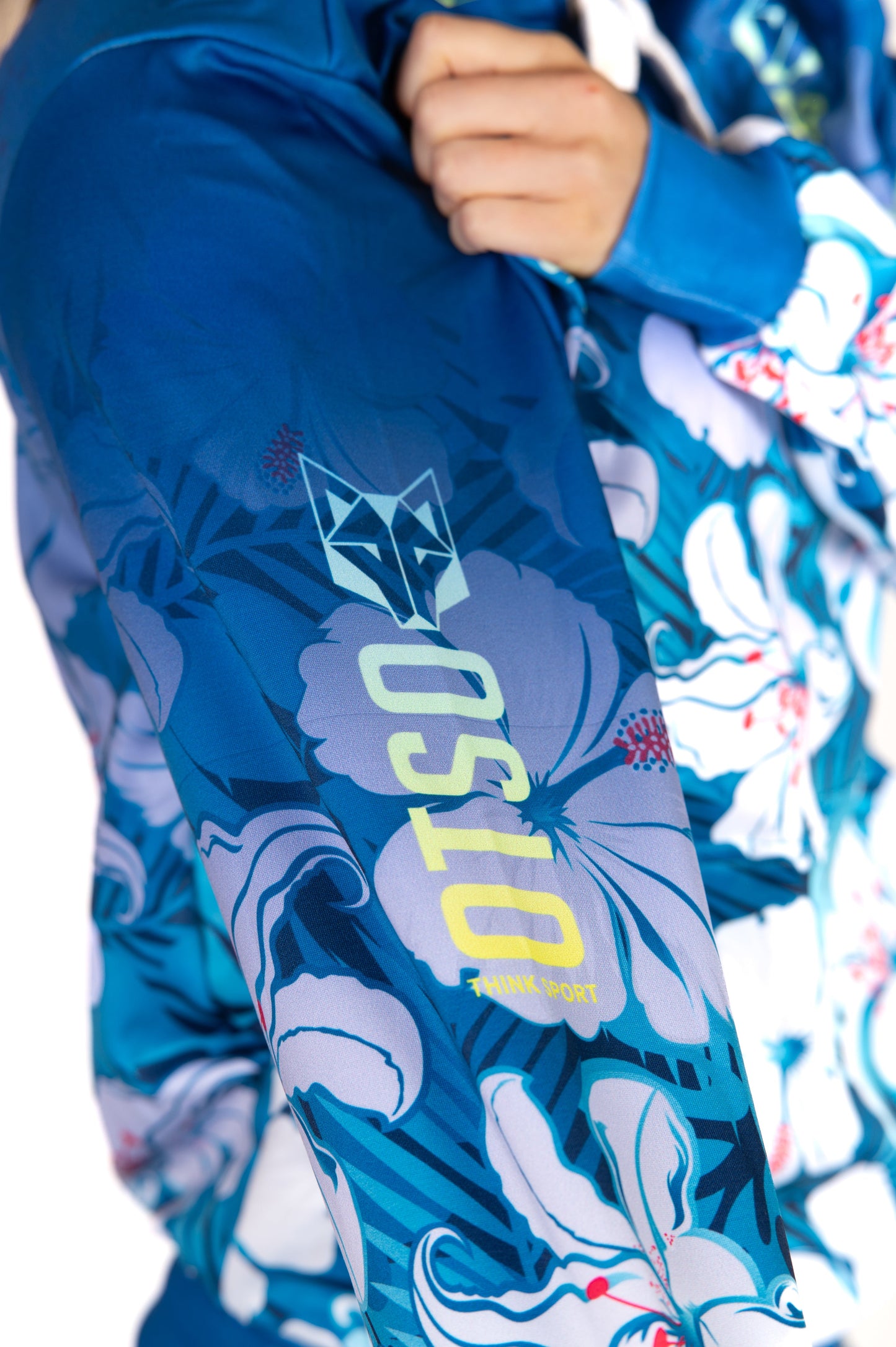 Hooded sweatshirt - Swim Bike Run Flower