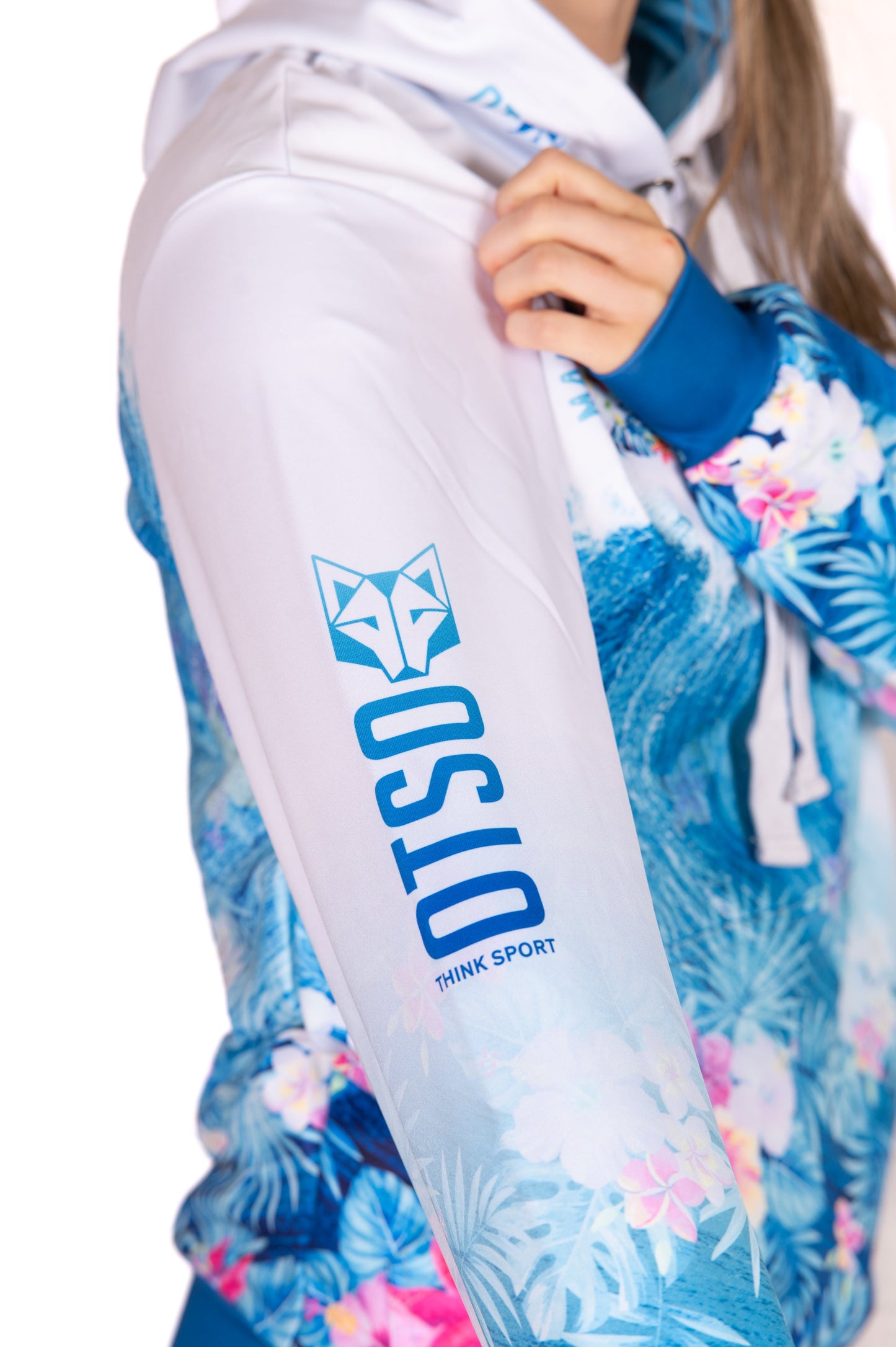 Kapuzenshirt - Schwimmen Radfahren Laufen Welle