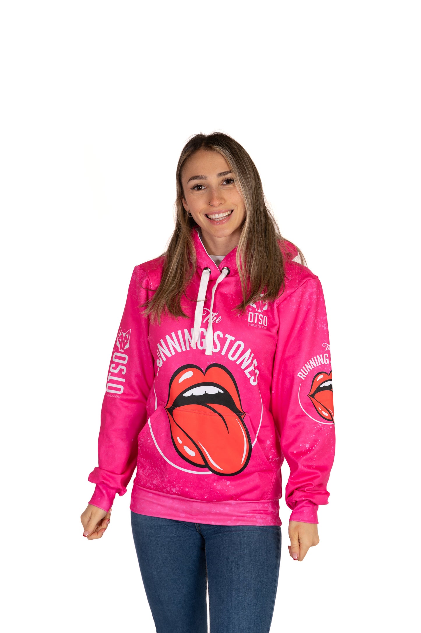 Felpa con cappuccio - Pietre da corsa Rosa