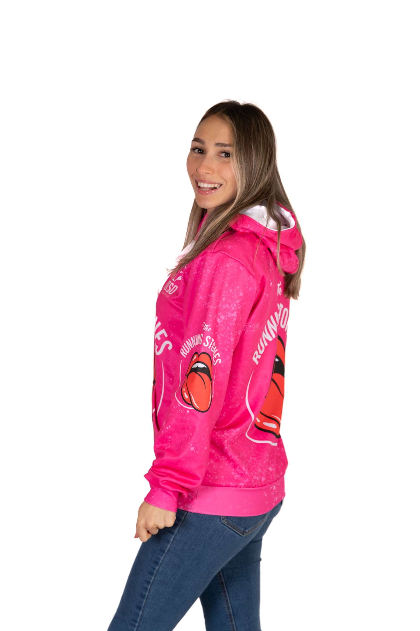 Felpa con cappuccio - Pietre da corsa Rosa