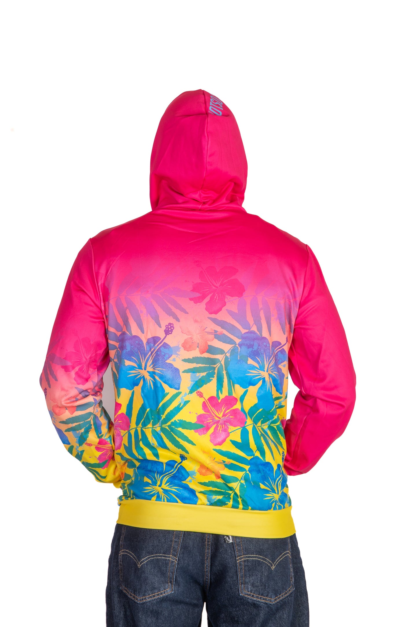 Kapuzenshirt - Blumenmuster Rosa