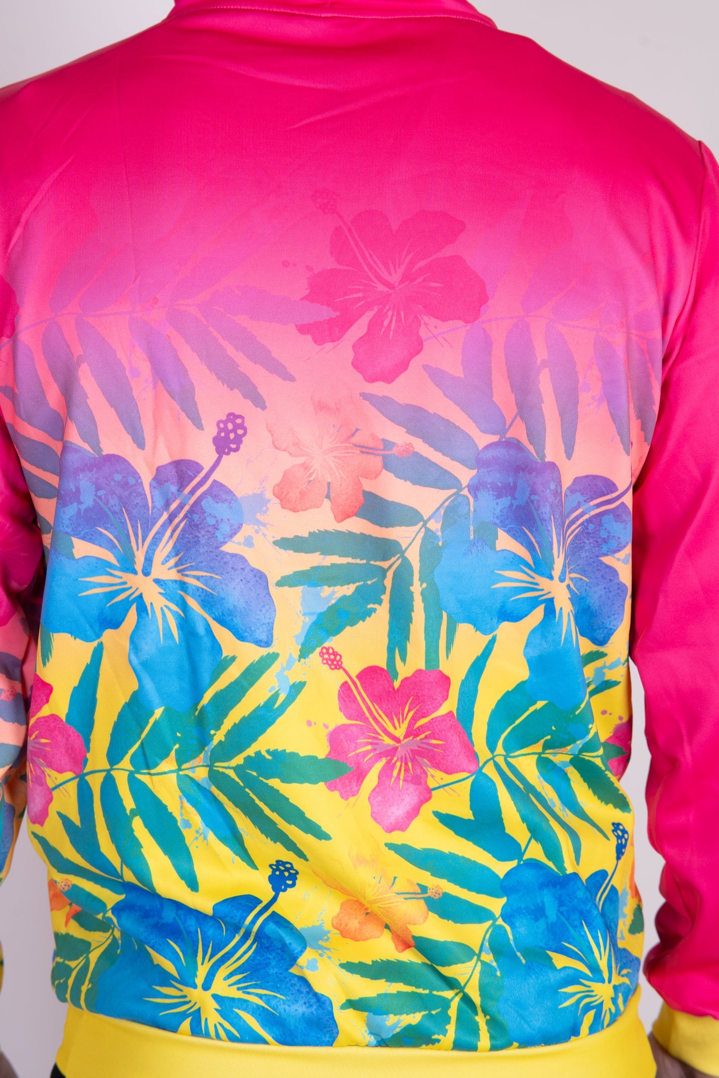Kapuzenshirt - Blumenmuster Rosa