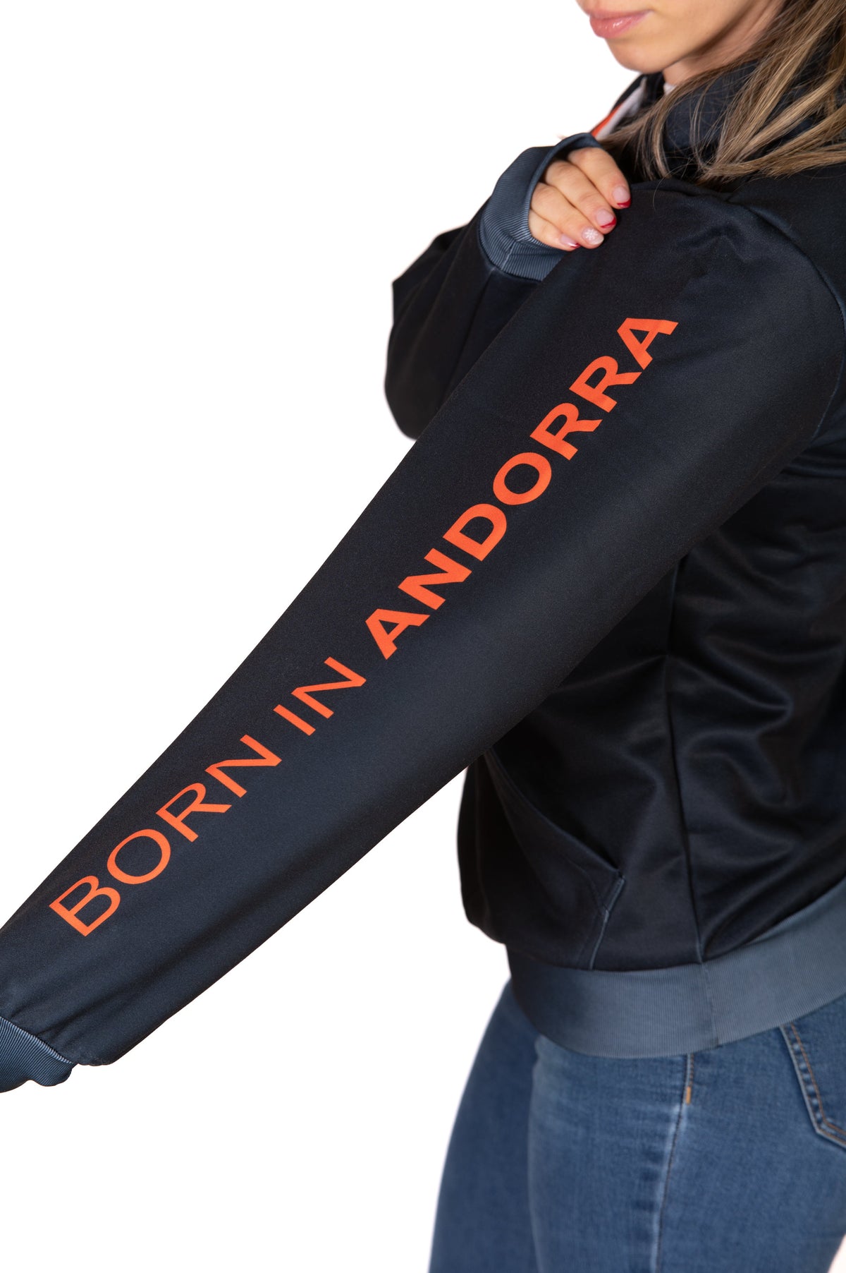 Hooded Sweatshirt - Black & Bright Orange Otso
