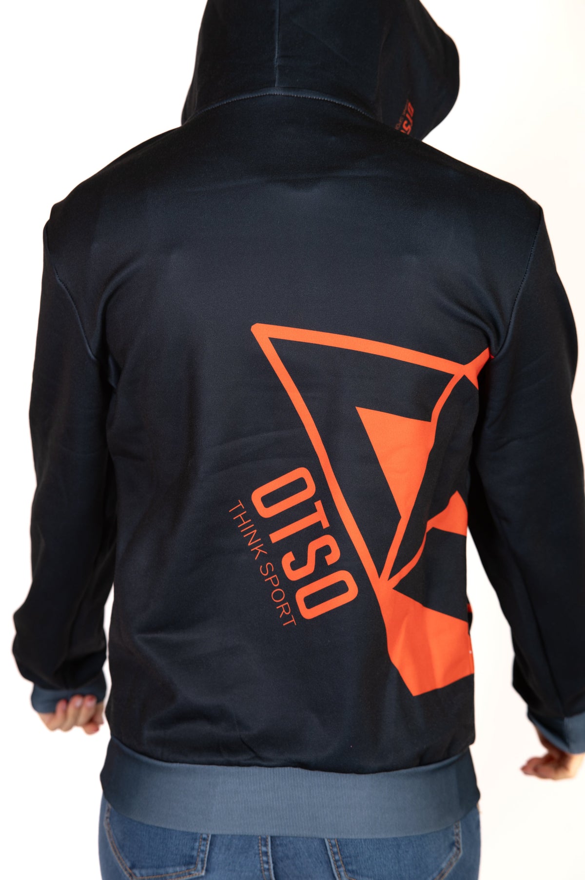 Hooded Sweatshirt - Black & Bright Orange Otso