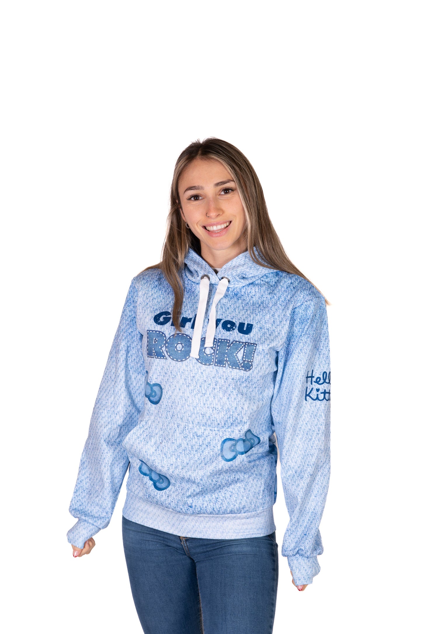 Sweat à capuche - Hello Kitty Denim