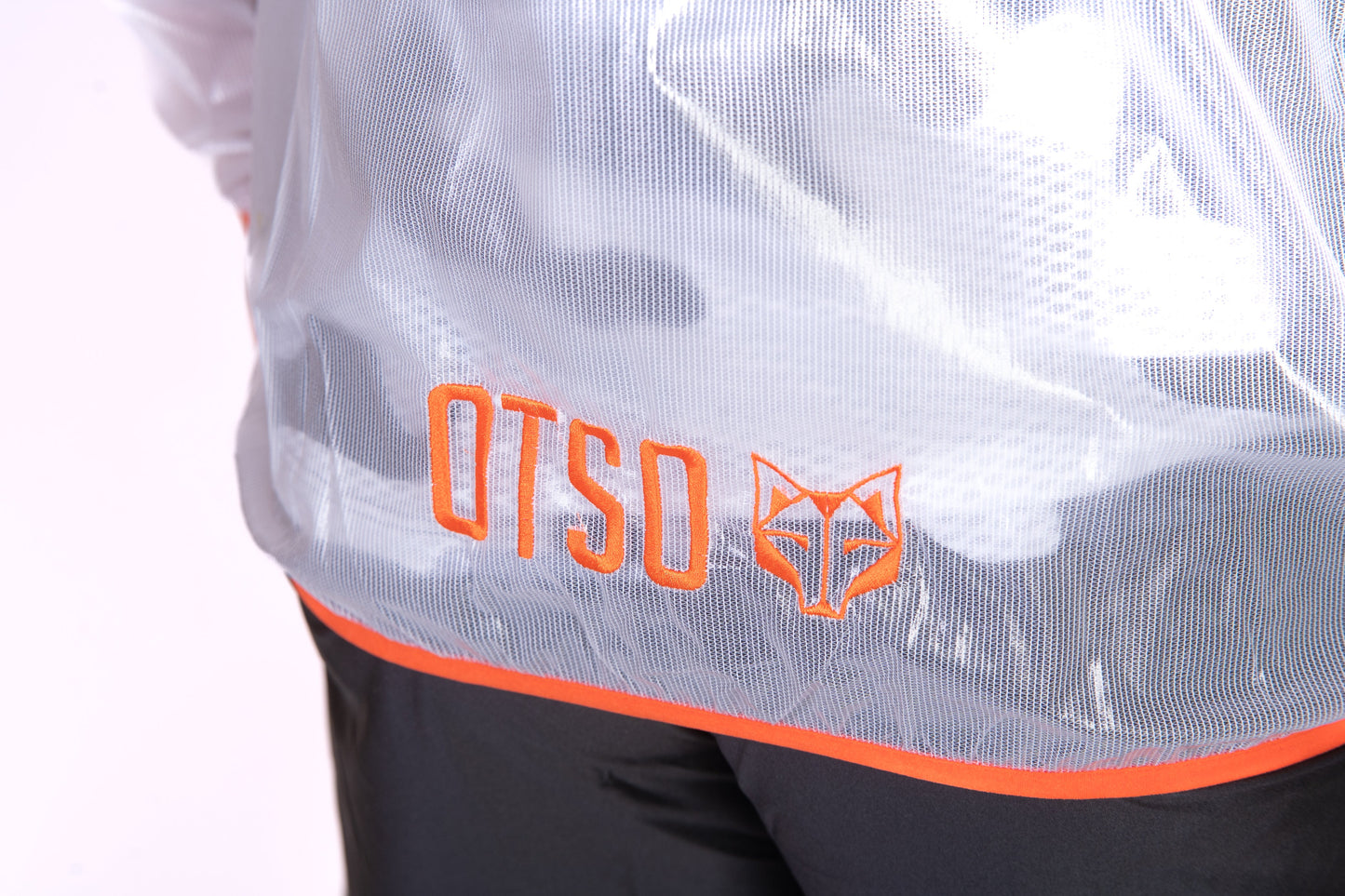Waterproof Jacket - White & Fluo Orange
