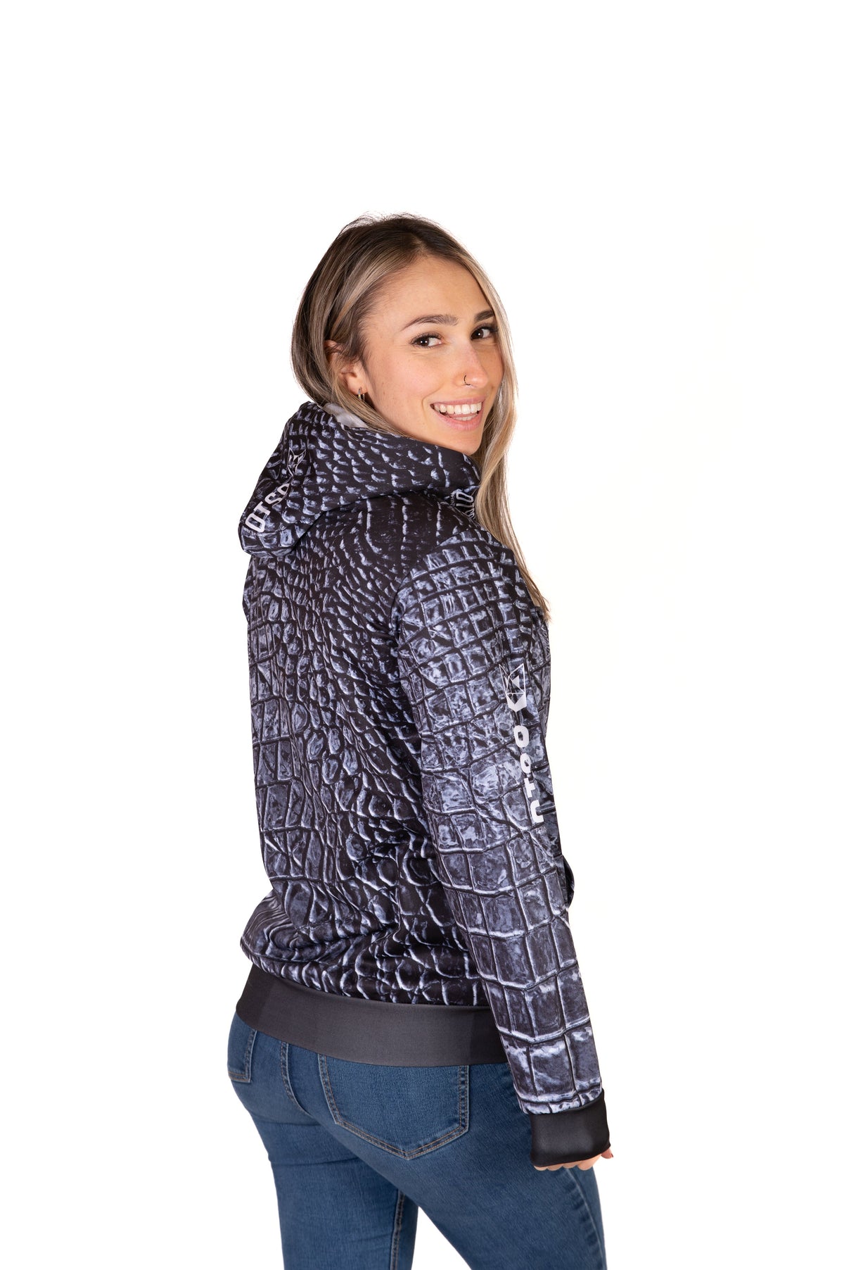 Hooded Sweatshirt - Black Snake