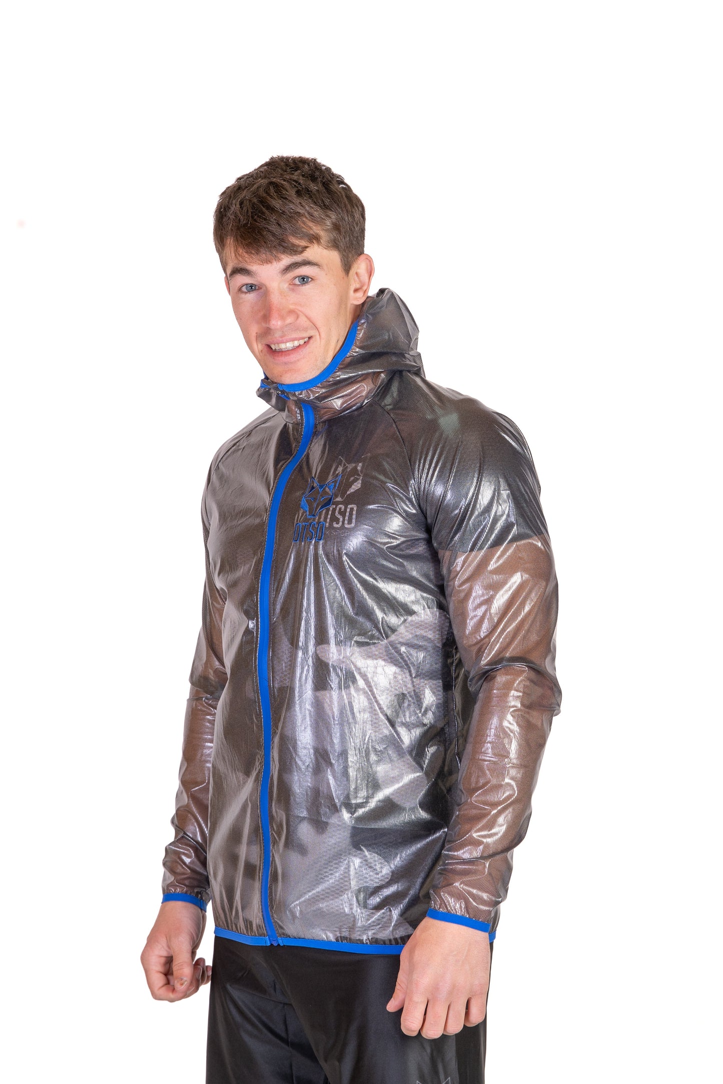 Waterproof Jacket - Black & Royal Blue