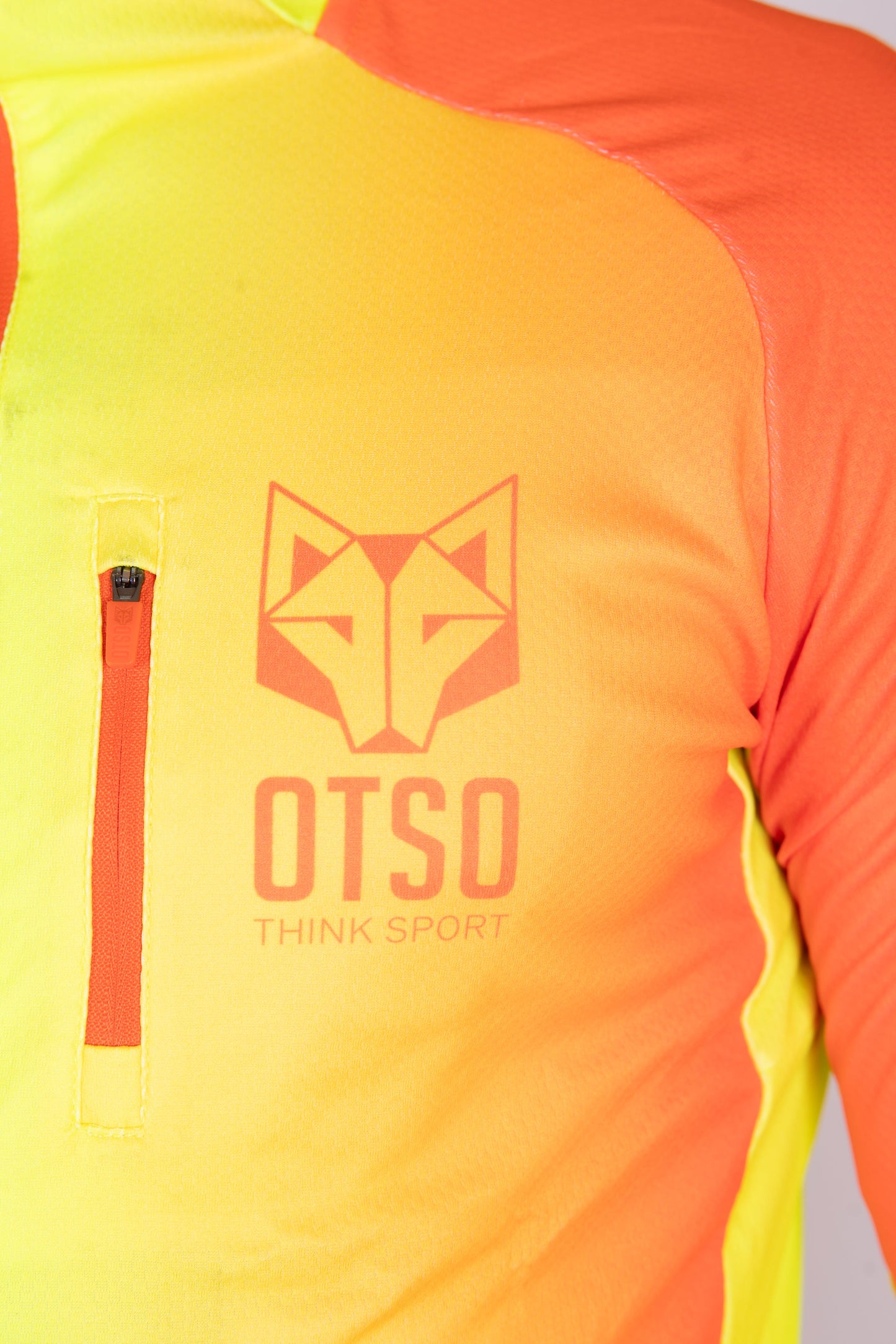 Unisex sport hoodie - Fluo Orange & Fluo Yellow