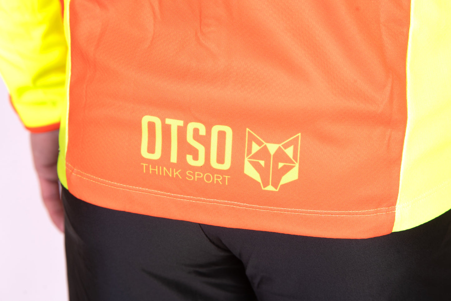 Unisex sport hoodie - Fluo Orange & Fluo Yellow