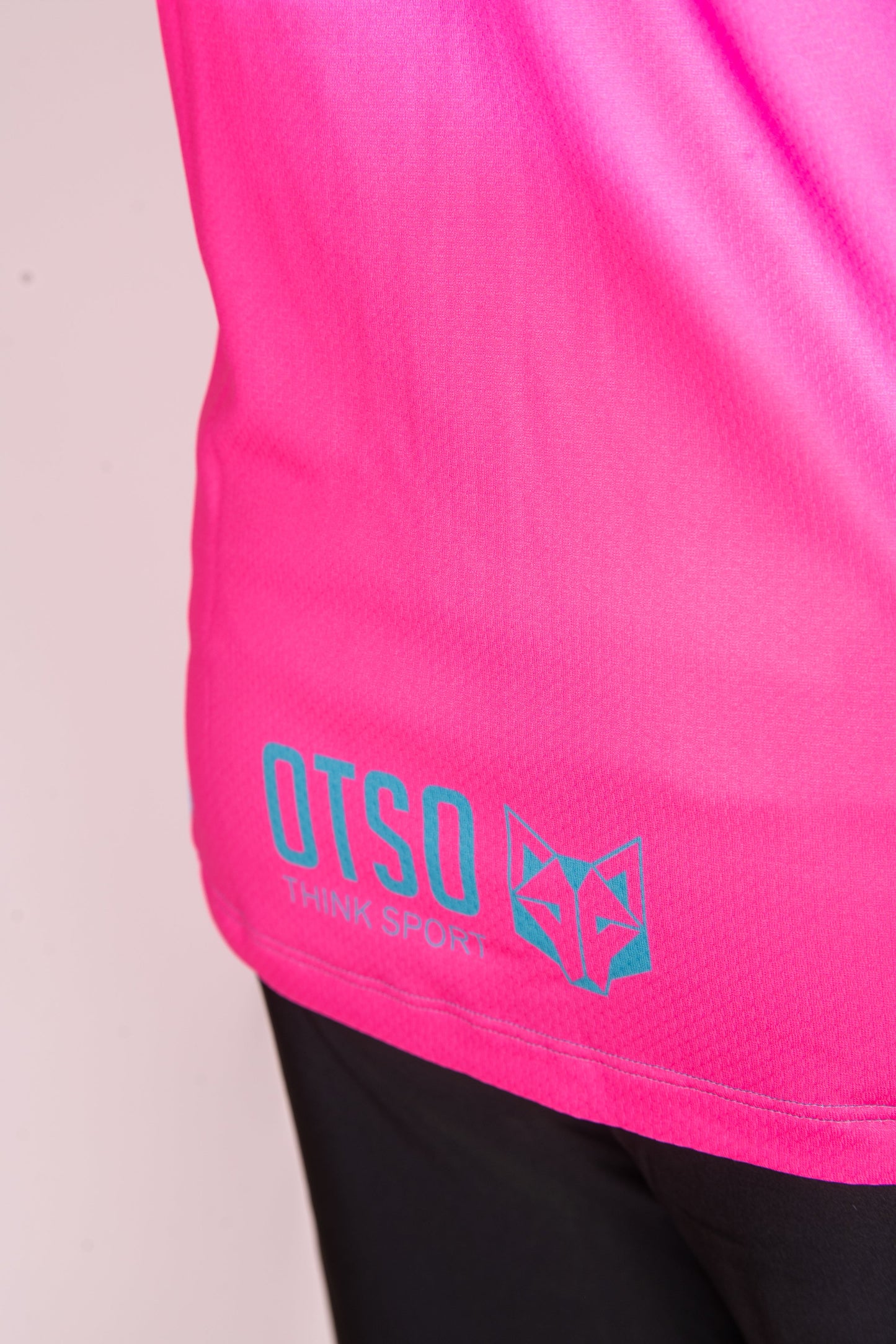 Unisex sport hoodie - Fluo Pink & Light Blue