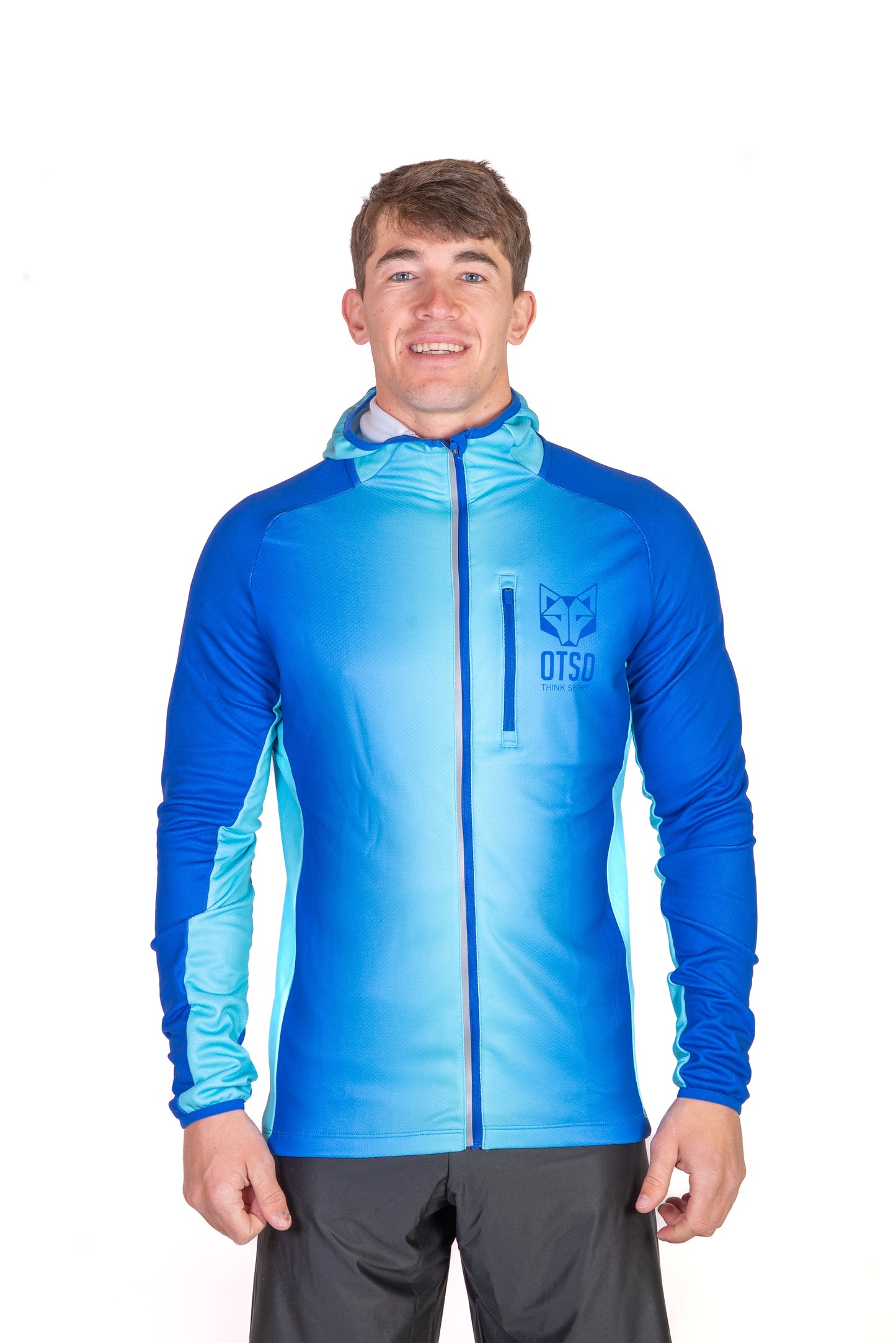 Unisex sport hoodie - Electric Blue & Light Blue