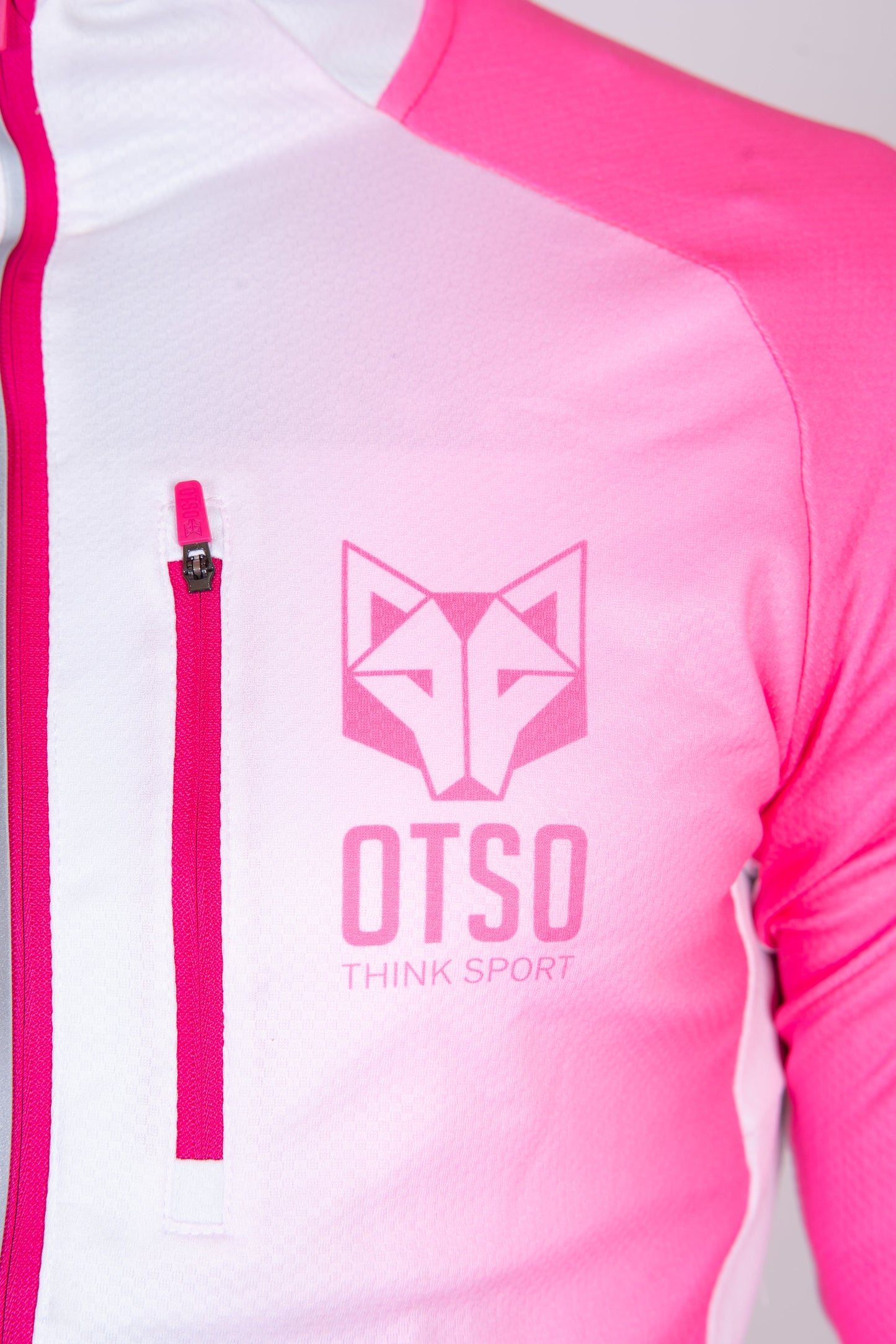 Unisex sport hoodie - Fluo Pink & White