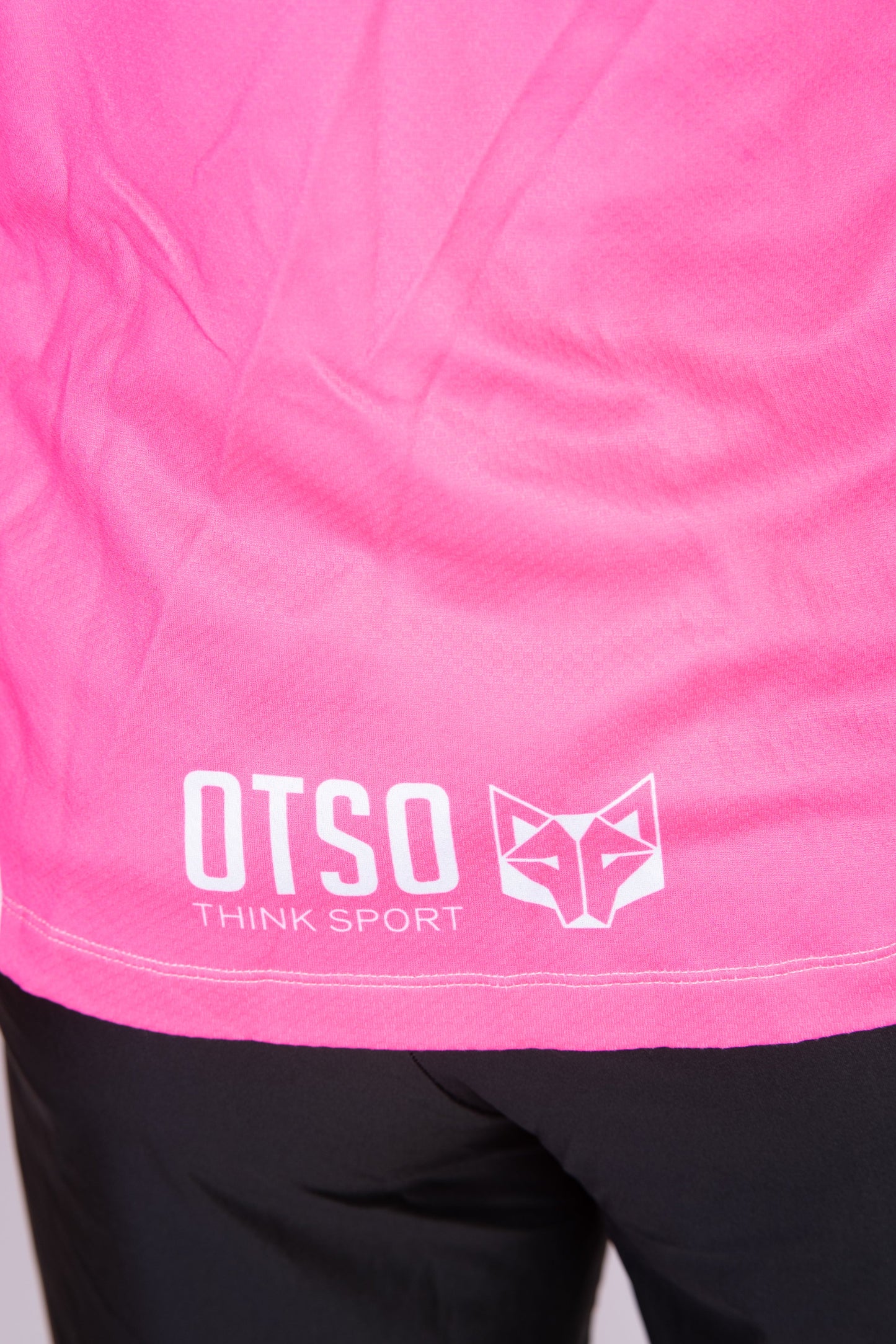 Unisex athletic hooded sweatshirt - Bright Pink & White